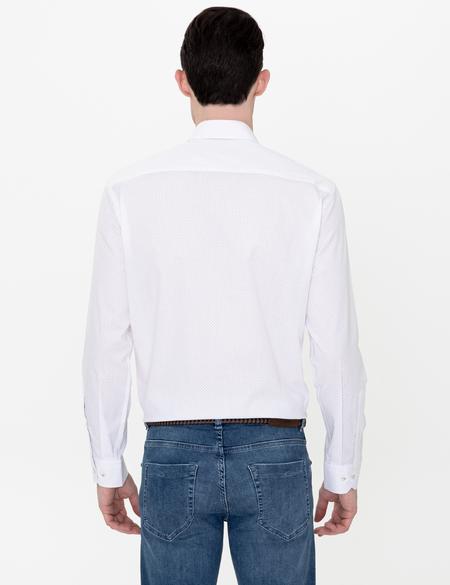 Bej Slim Fit Uzun Kollu Gömlek - 50249779009