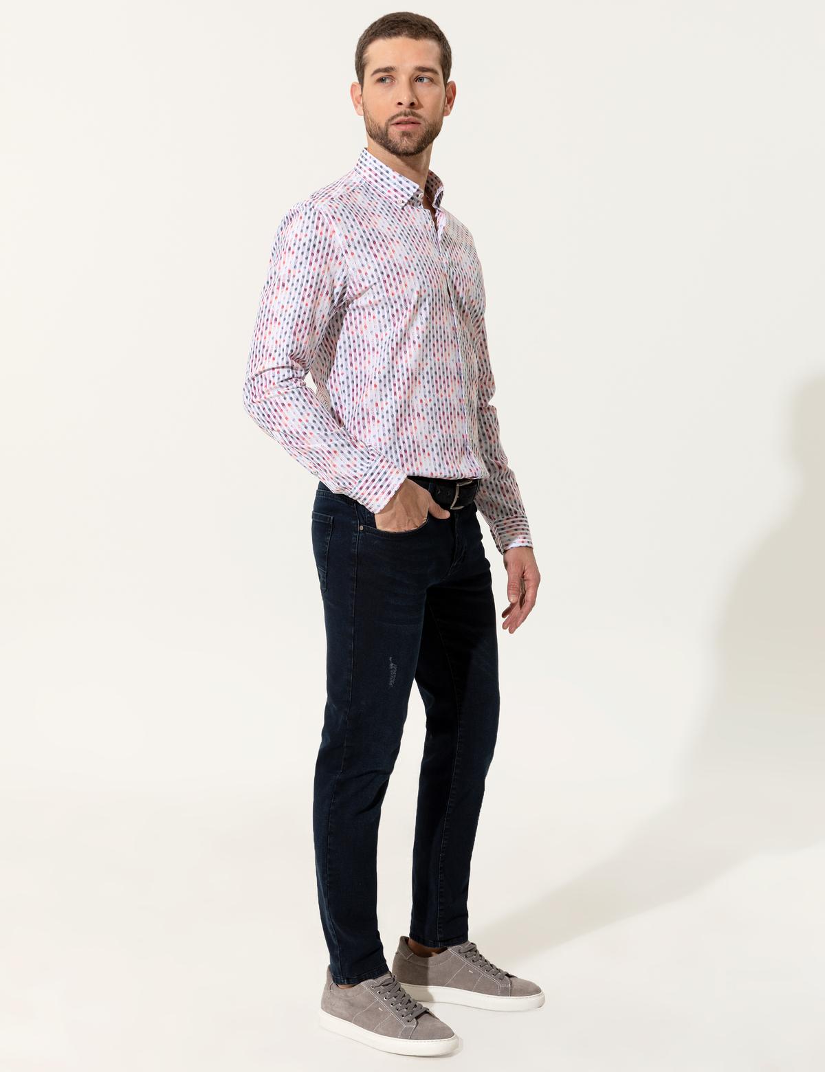 Gül Kurusu Slim Fit Uzun Kollu Gömlek - 50249782001