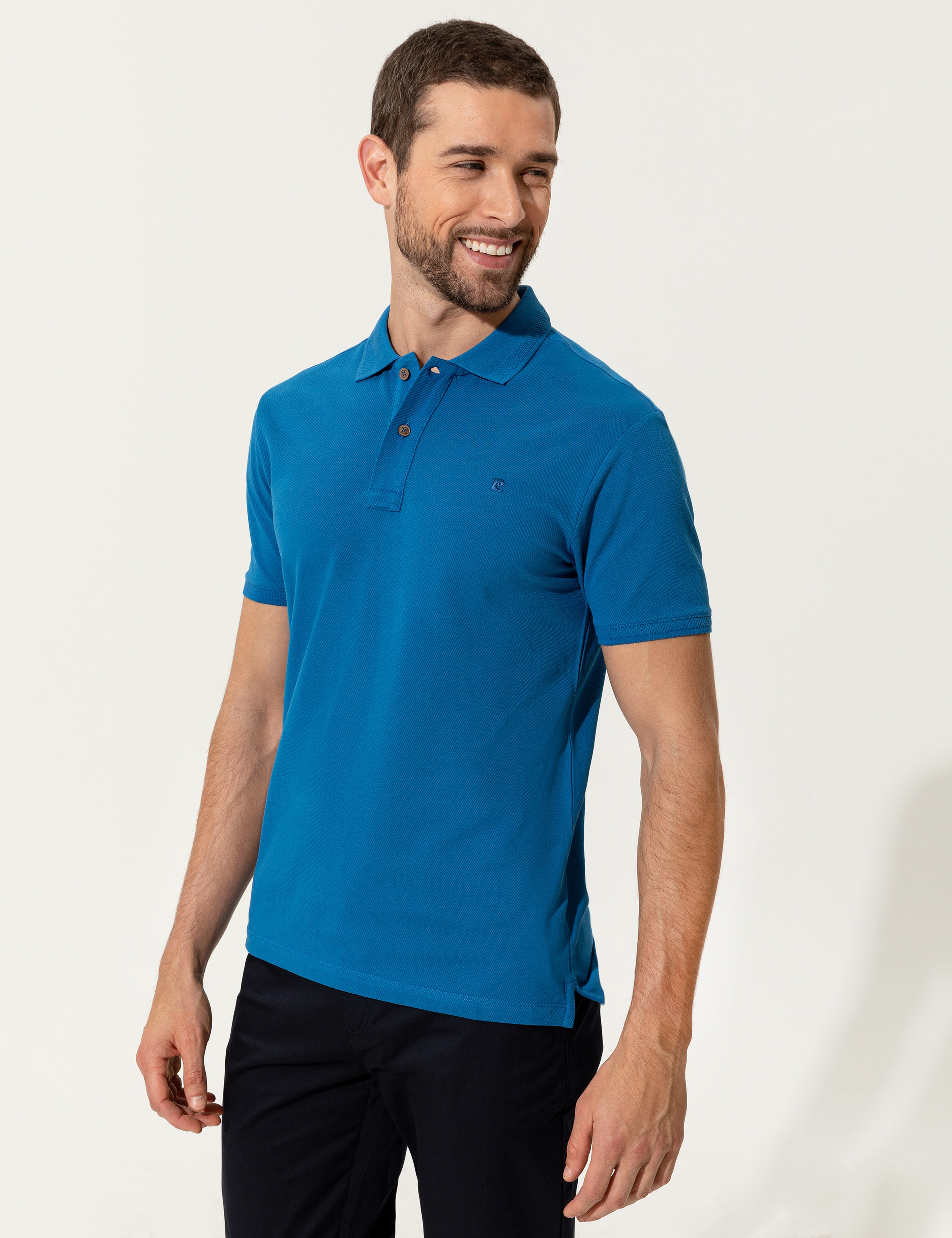 Mavi Slim Fit Polo Yaka Basic Tişört - Image 2