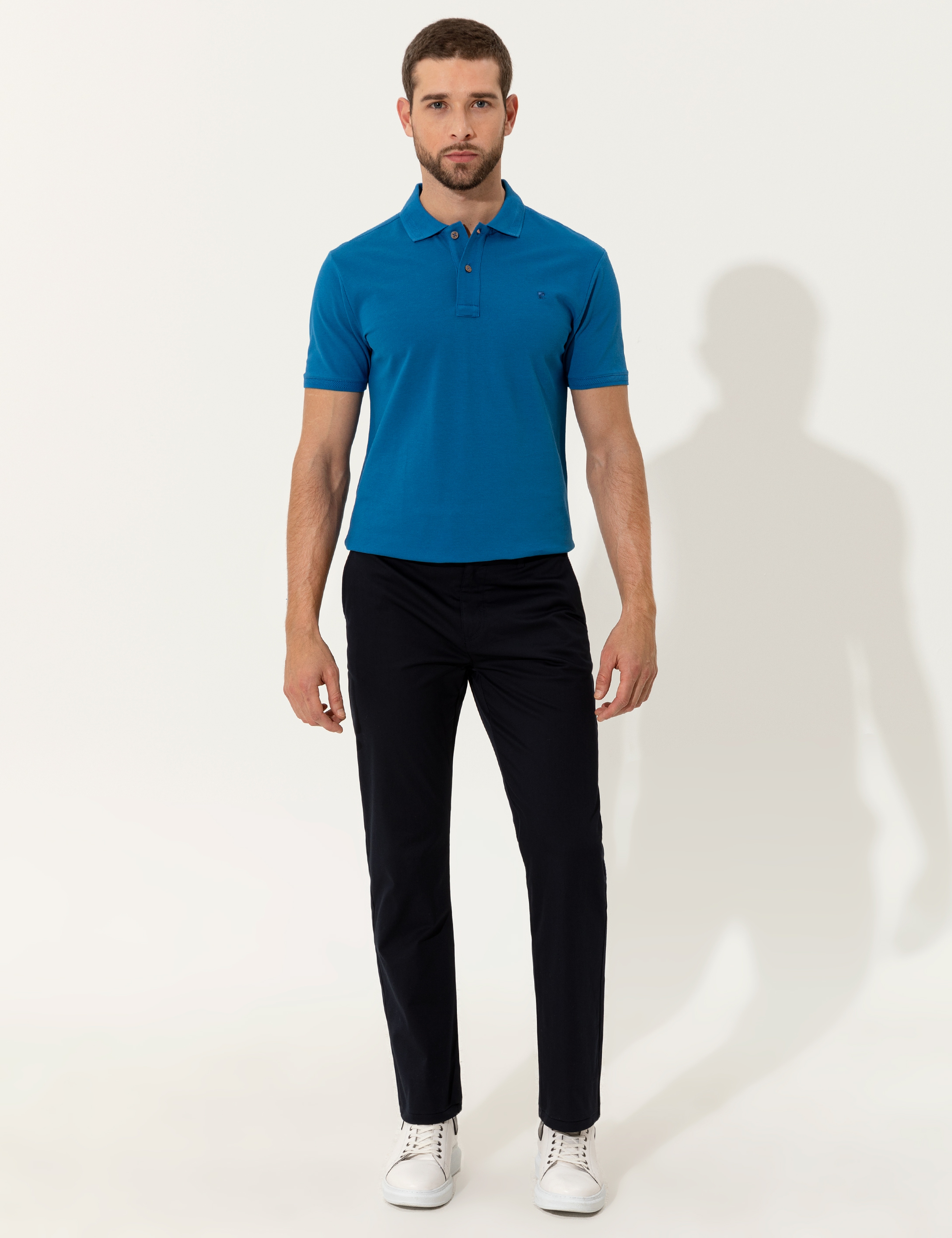 Mavi Slim Fit Polo Yaka Basic Tişört