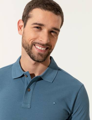 Koyu Mint Slim Fit Polo Yaka Basic  Tişört