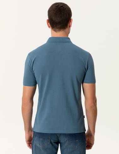 Koyu Mint Slim Fit Polo Yaka Basic  Tişört