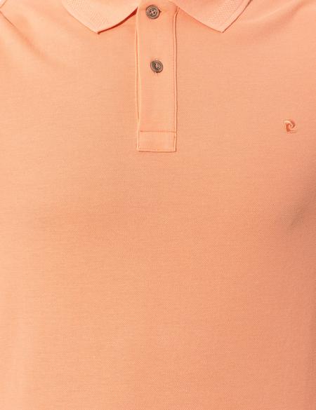 Açık Somon Slim Fit Polo Yaka Basic Tişört - 50249878218