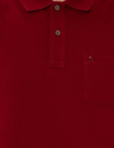 Bordo Regular Fit Polo Yaka Basic Tişört