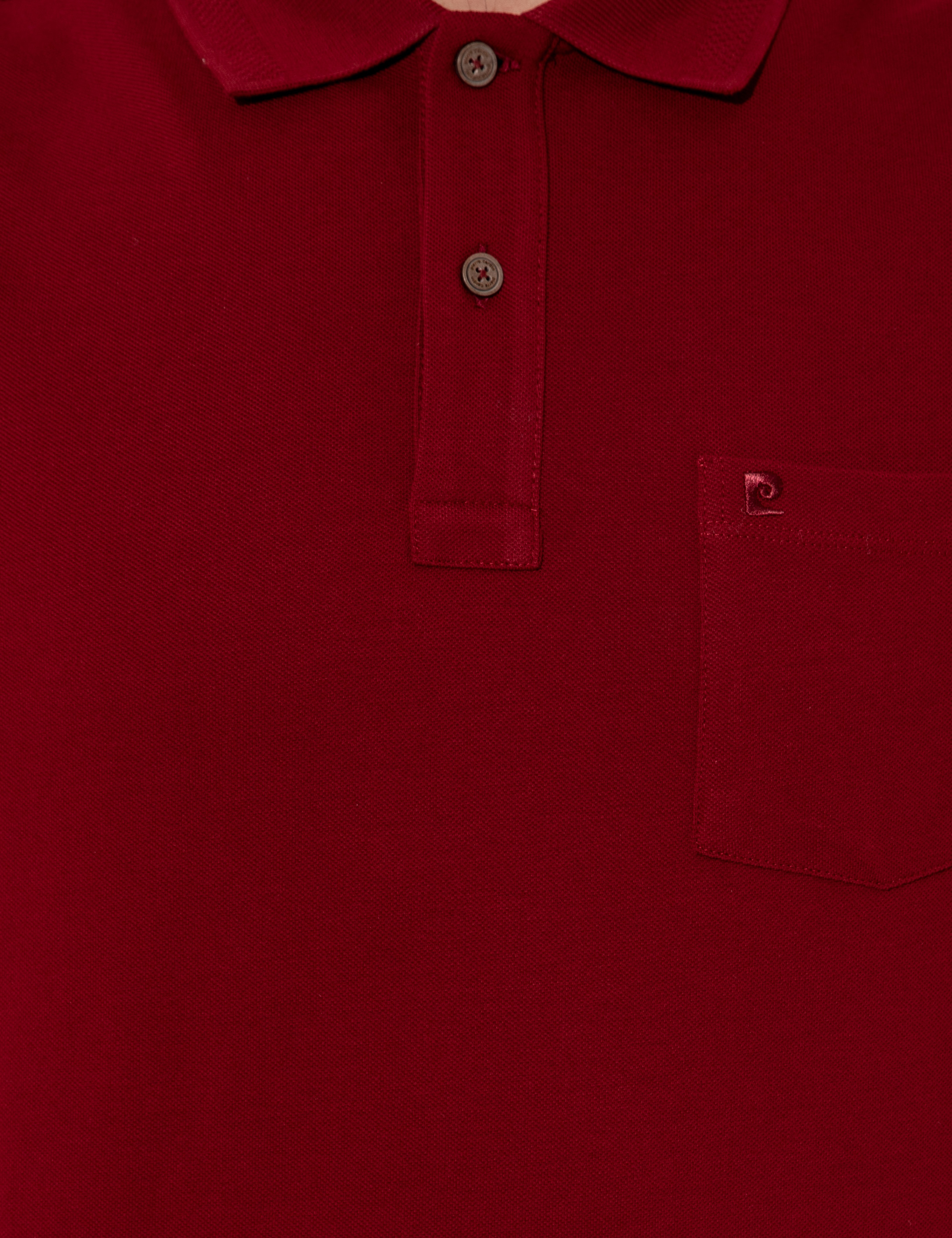 Bordo Regular Fit Polo Yaka Basic Tişört - Image 6