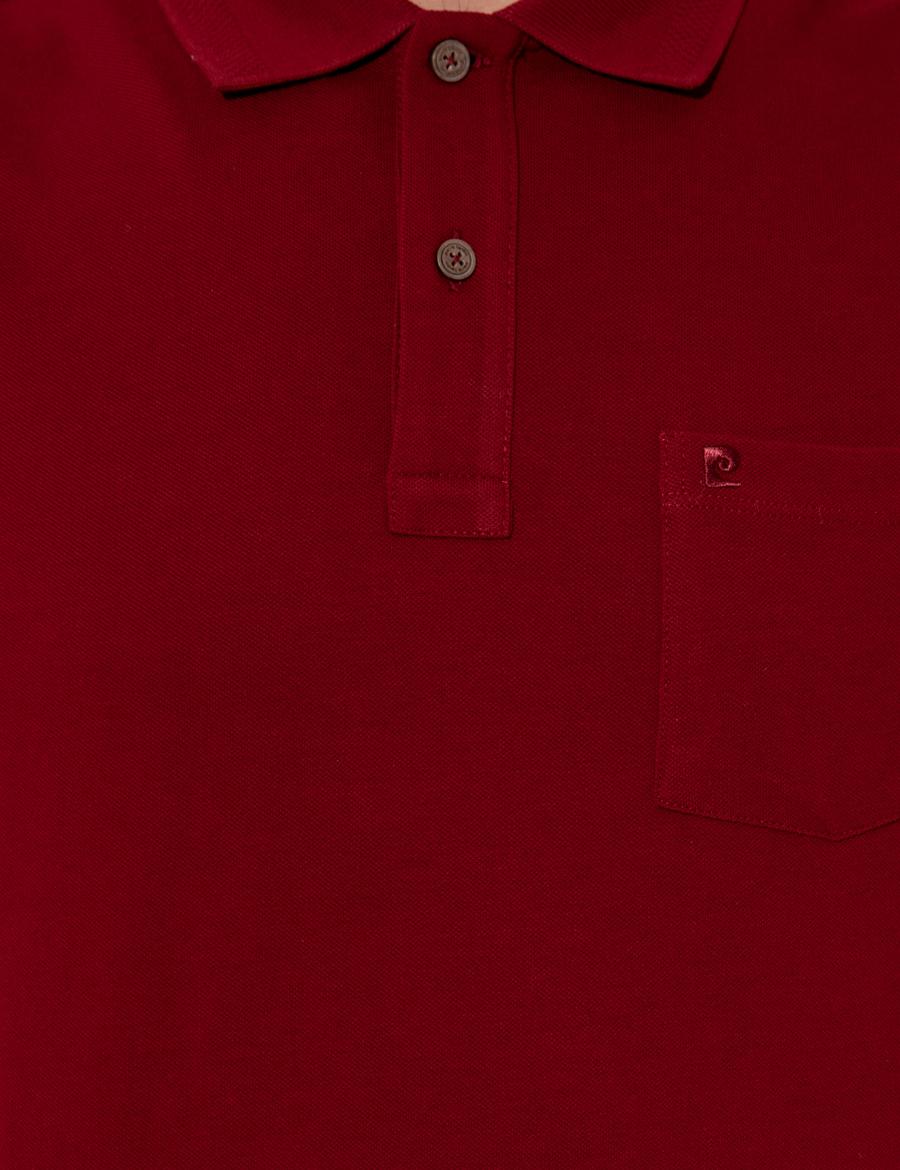 Bordo Regular Fit Polo Yaka Basic Tişört