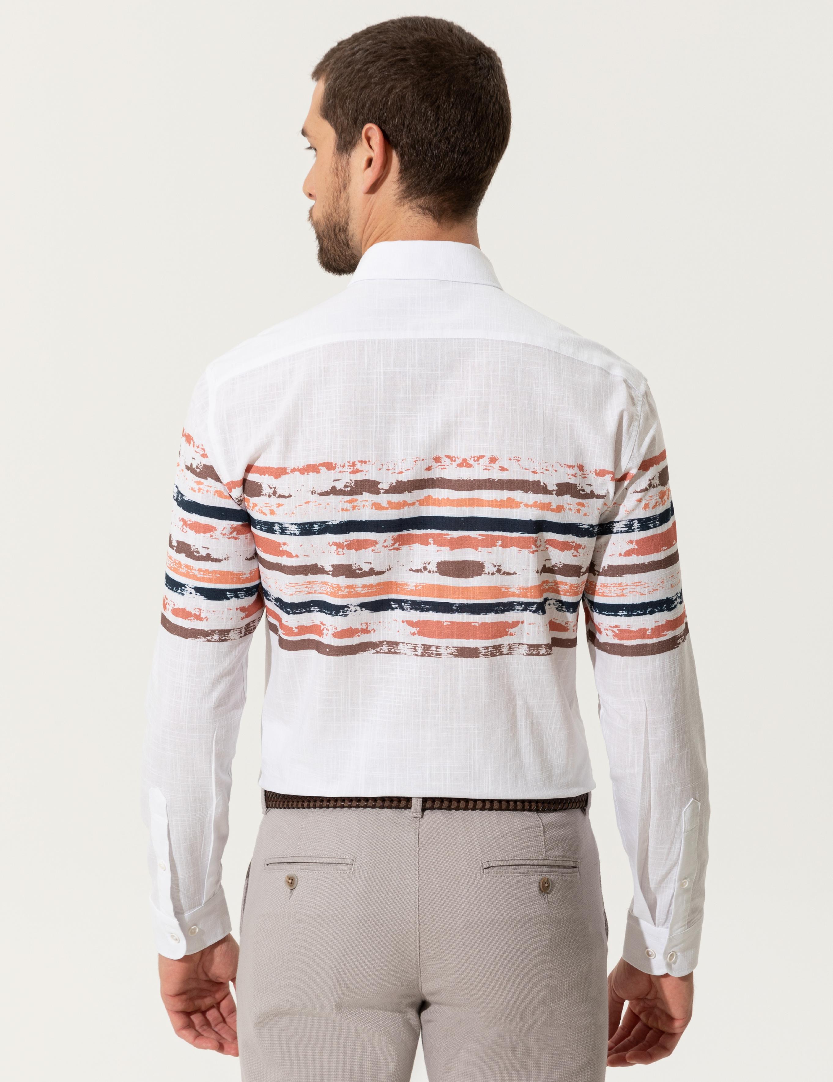 Somon Slim Fit Uzun Kollu Gömlek