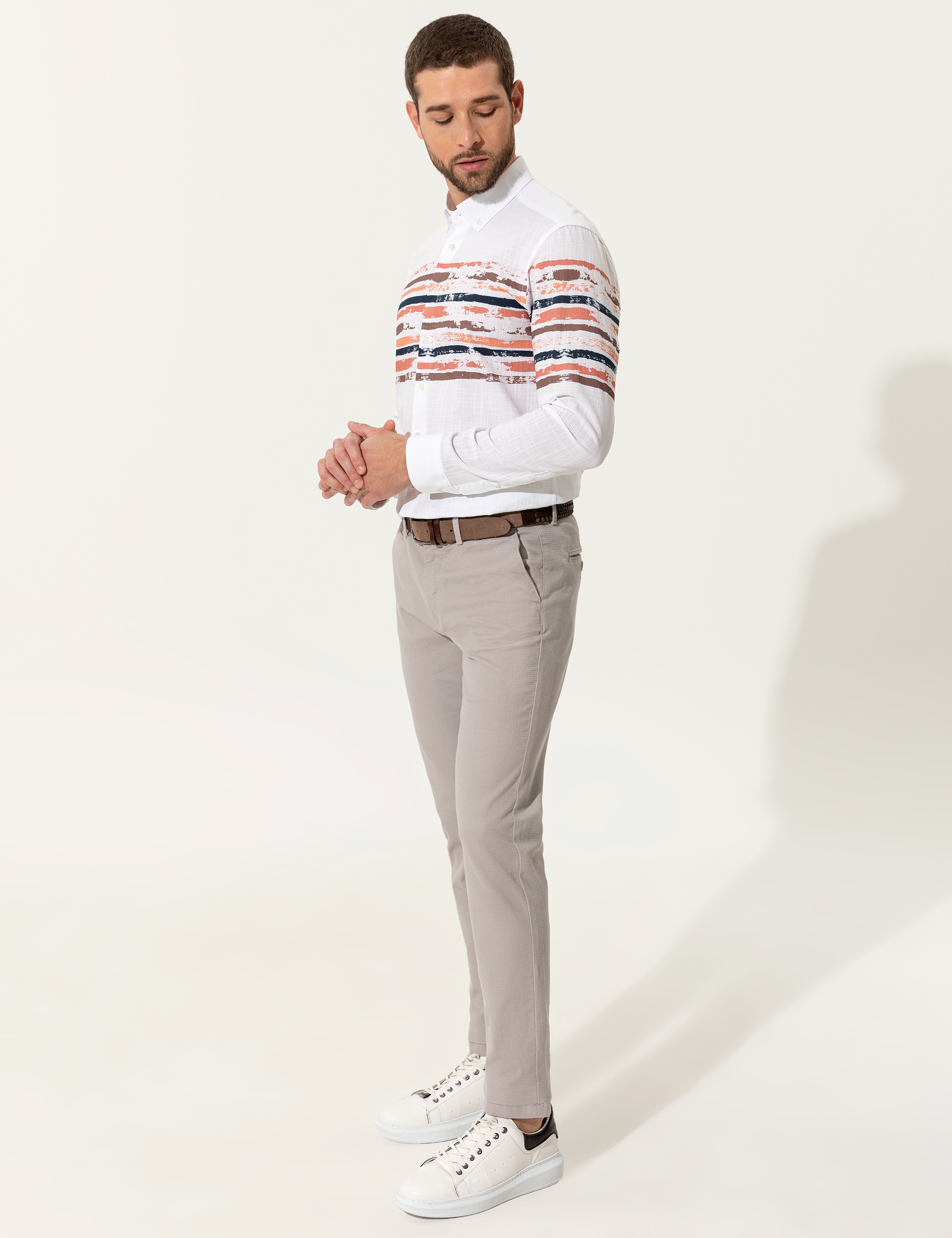 Somon Slim Fit Uzun Kollu Gömlek
