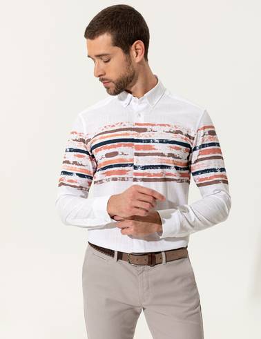 Somon Slim Fit Uzun Kollu Gömlek