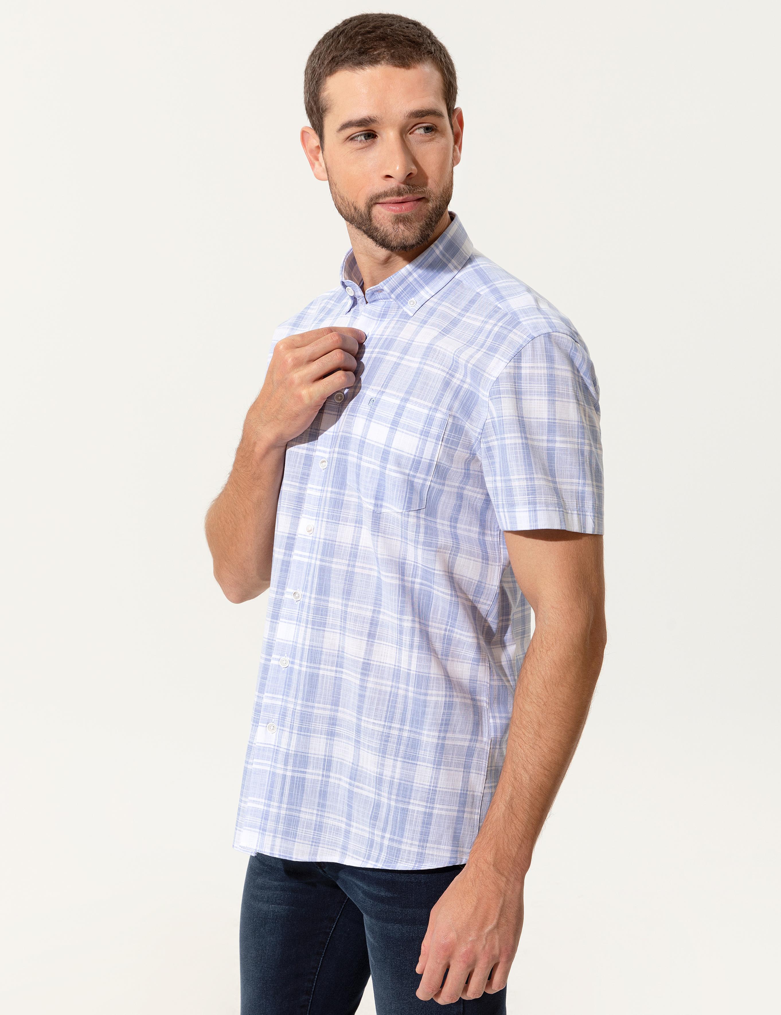 Açık Mavi Regular Fit Kısa Kollu Gömlek