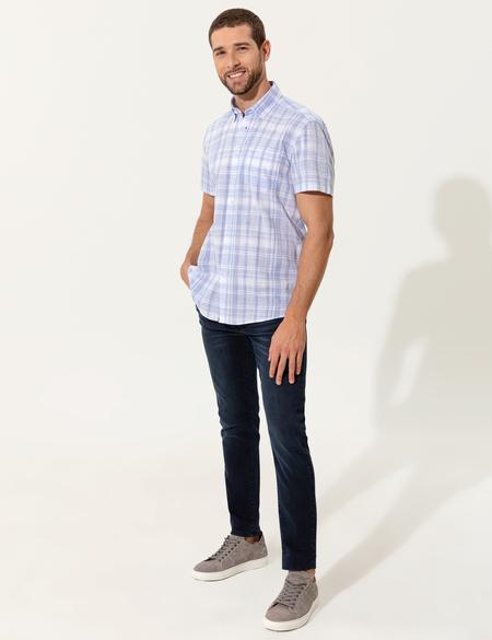 Açık Mavi Regular Fit Kısa Kollu Gömlek - 50251475007