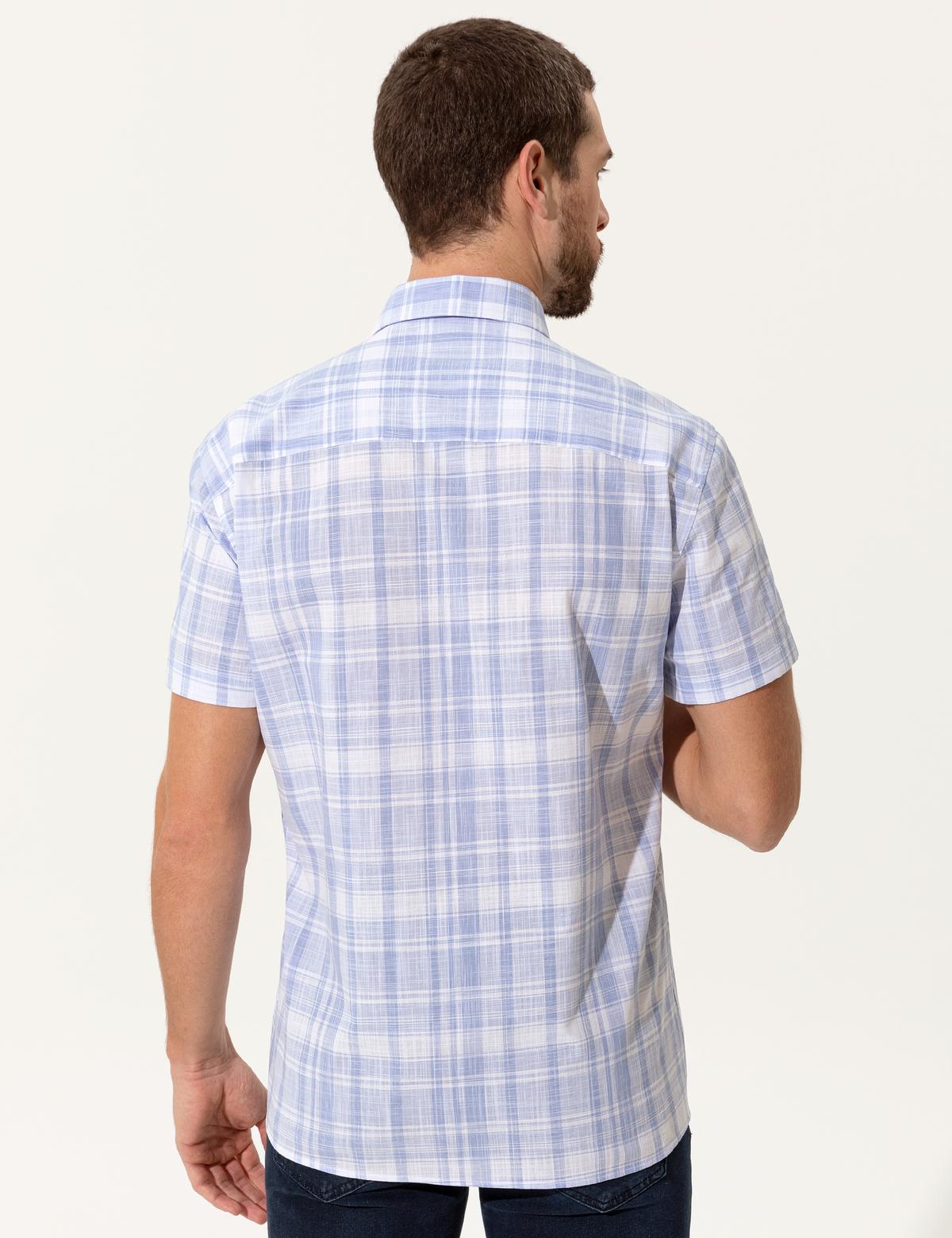 Açık Mavi Regular Fit Kısa Kollu Gömlek - 50251475007