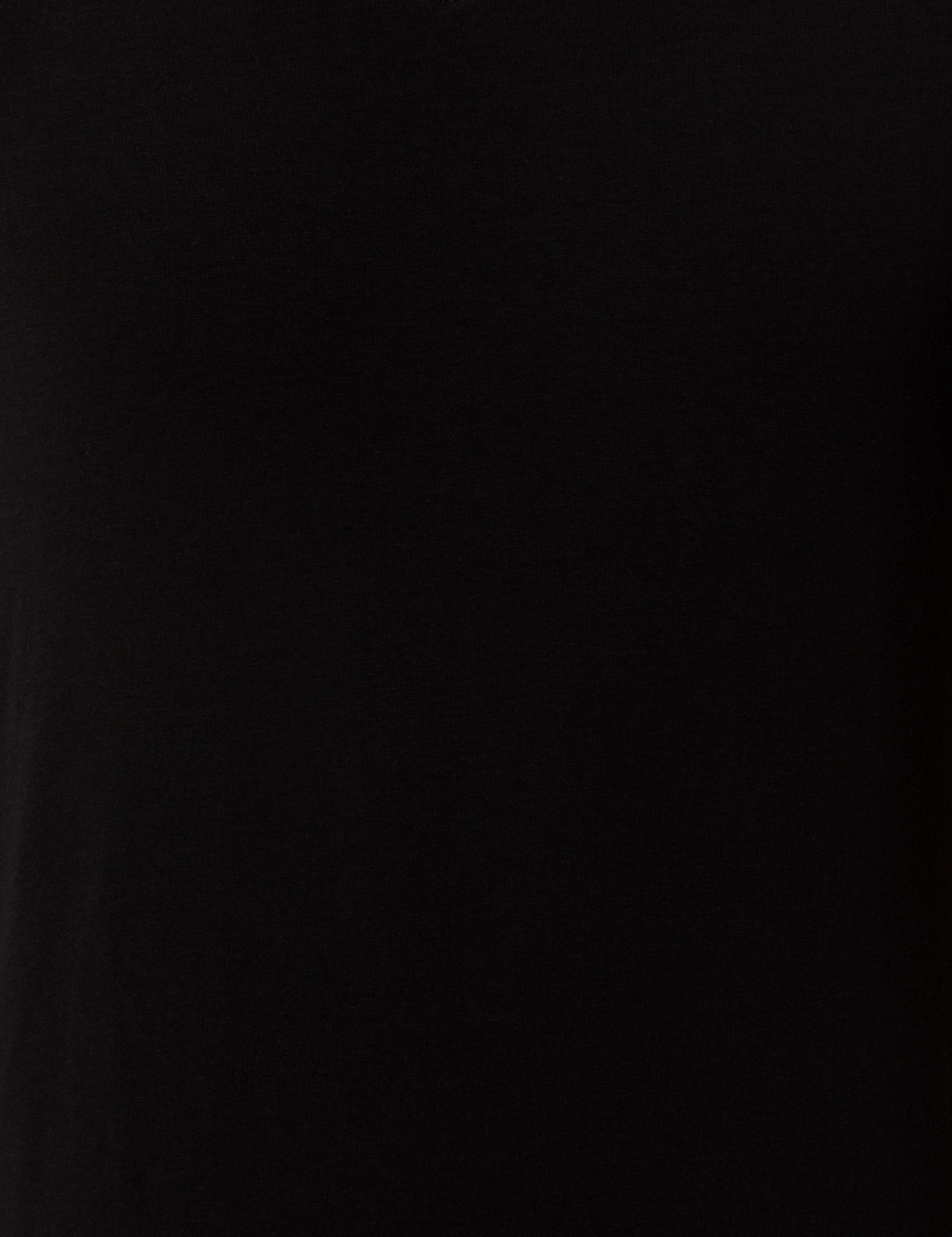 Siyah Slim Fit V - Yaka Basic Tişört