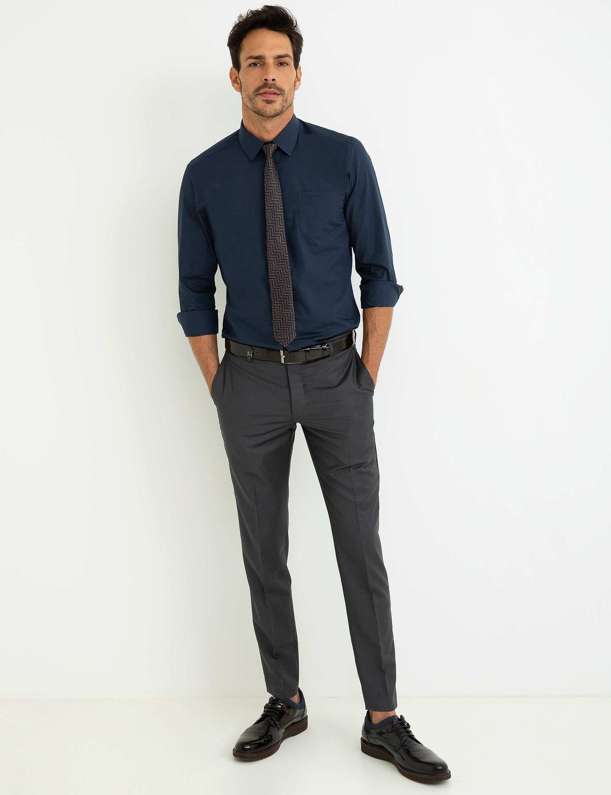 Lacivert Regular Fit Basic Gömlek - 50197102038