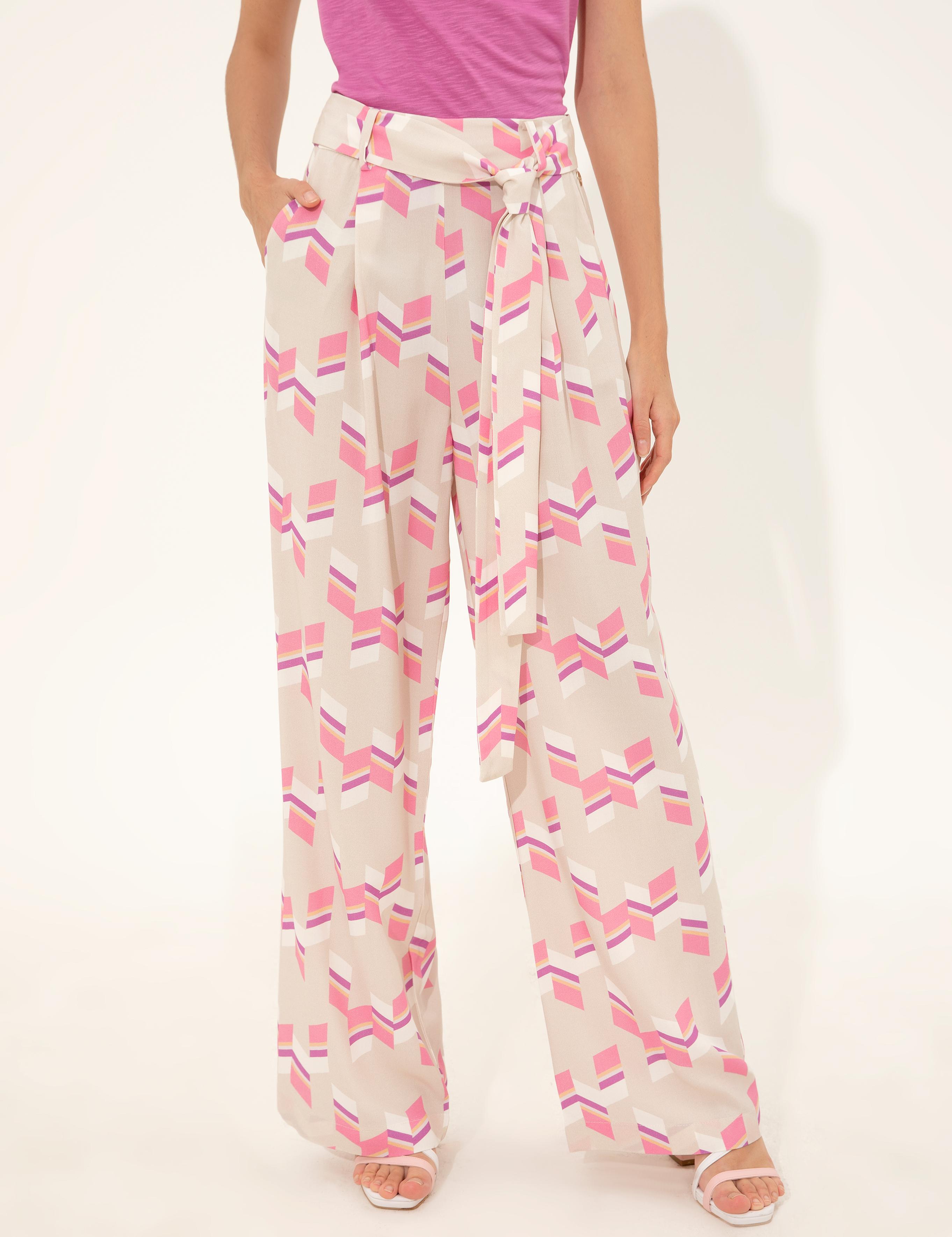 Fuşya Loose Fit Kanvas Pantolon