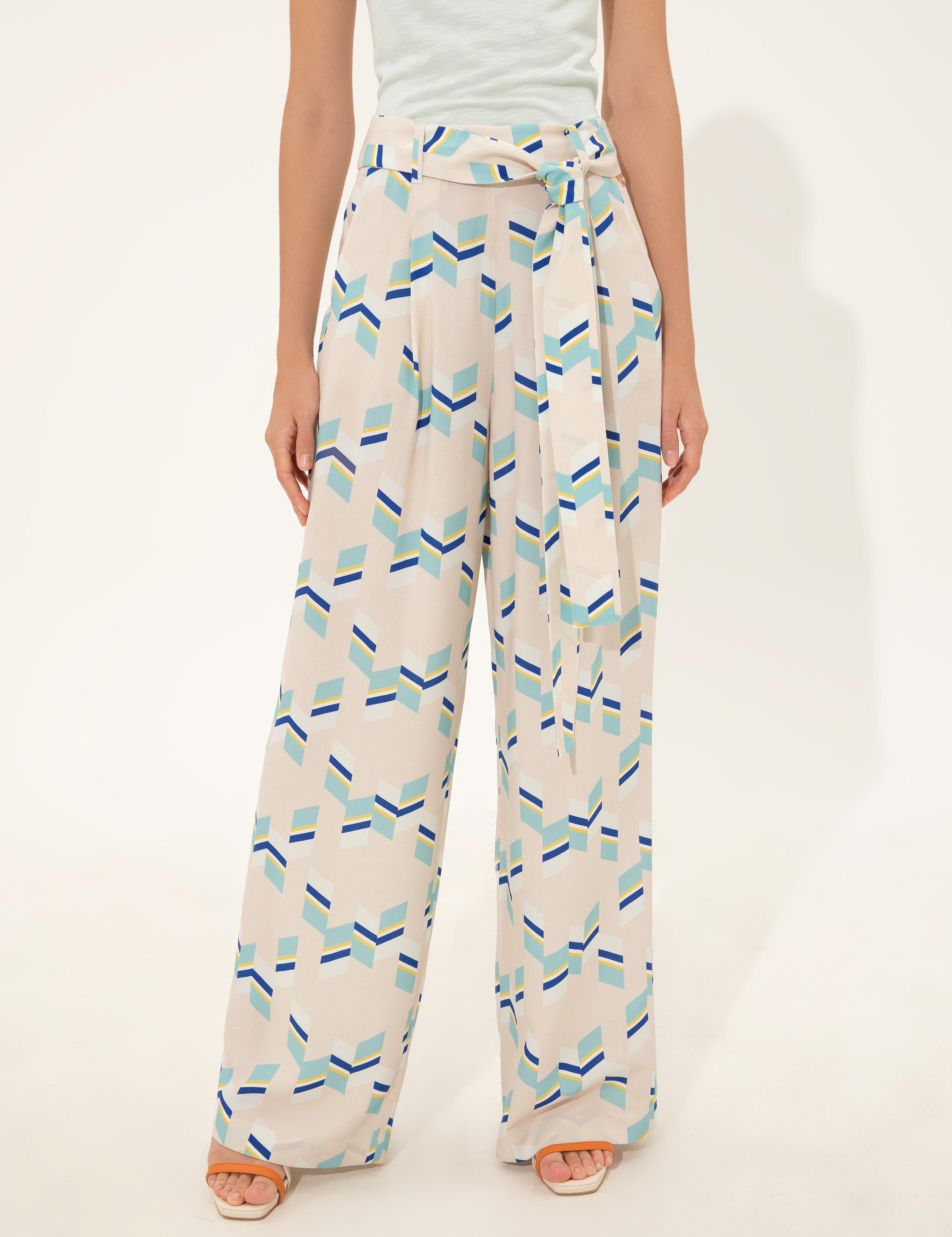 Mint Loose Fit Kanvas Pantolon