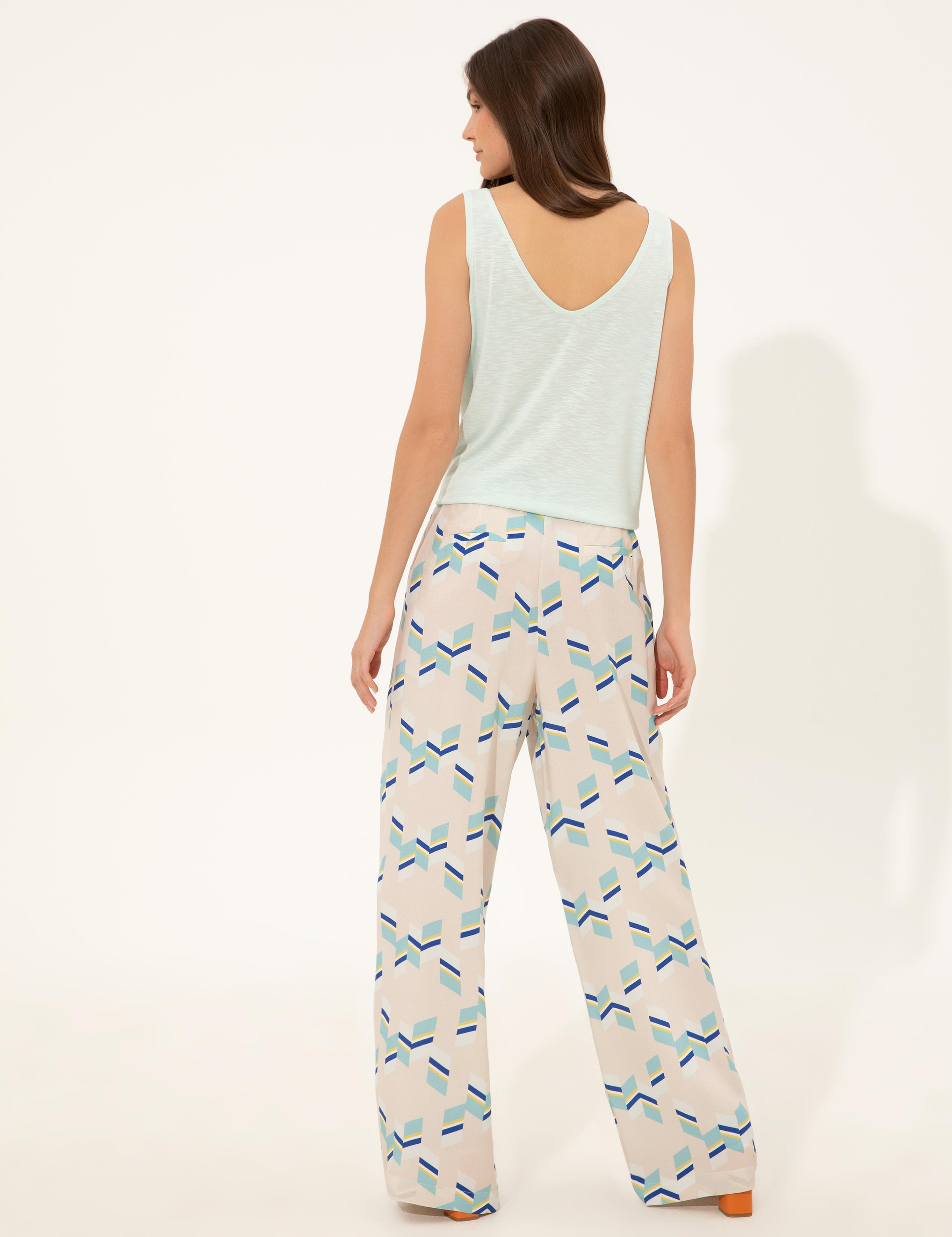 Mint Loose Fit Kanvas Pantolon