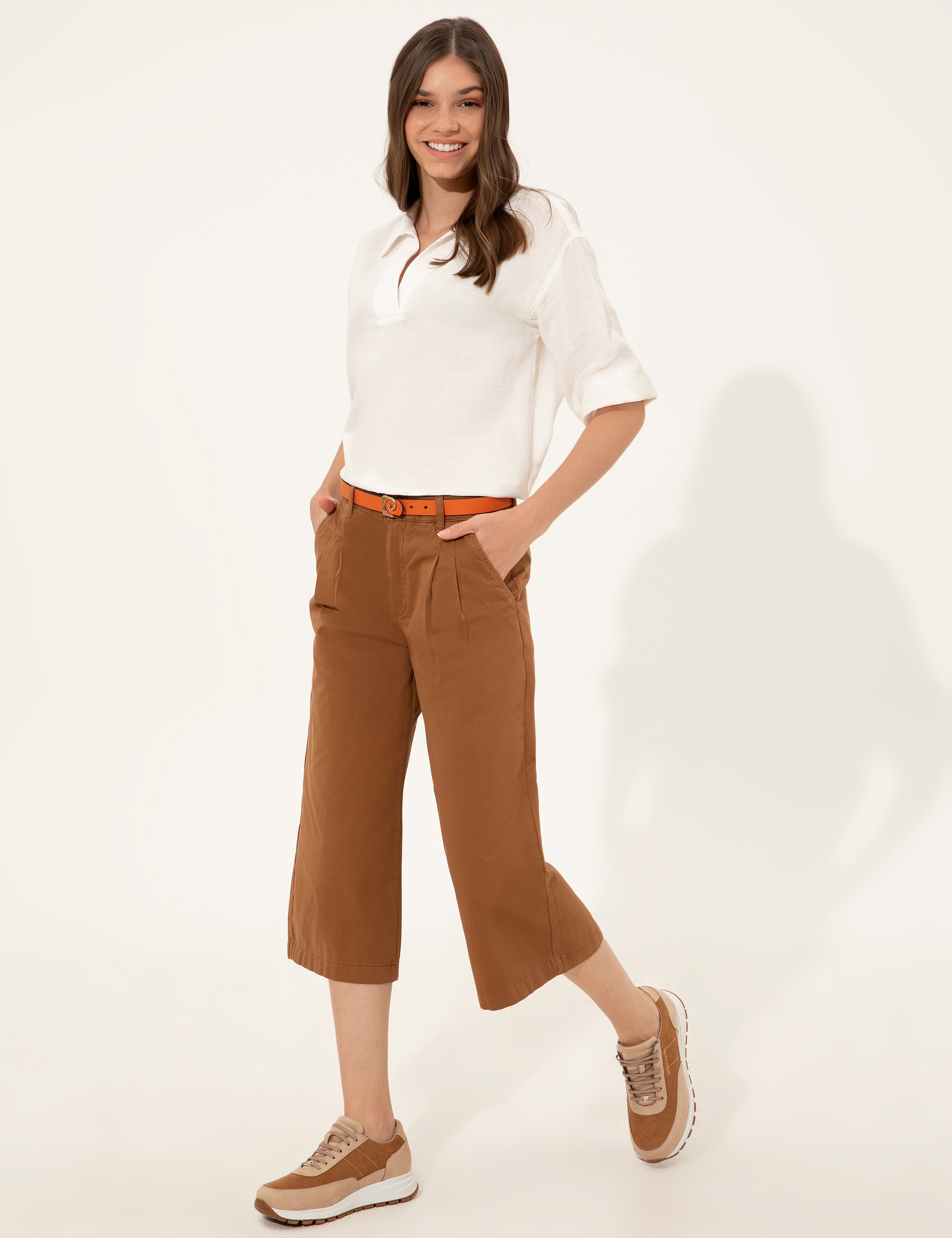 Bej Comfort Fit Bluz - Image 4