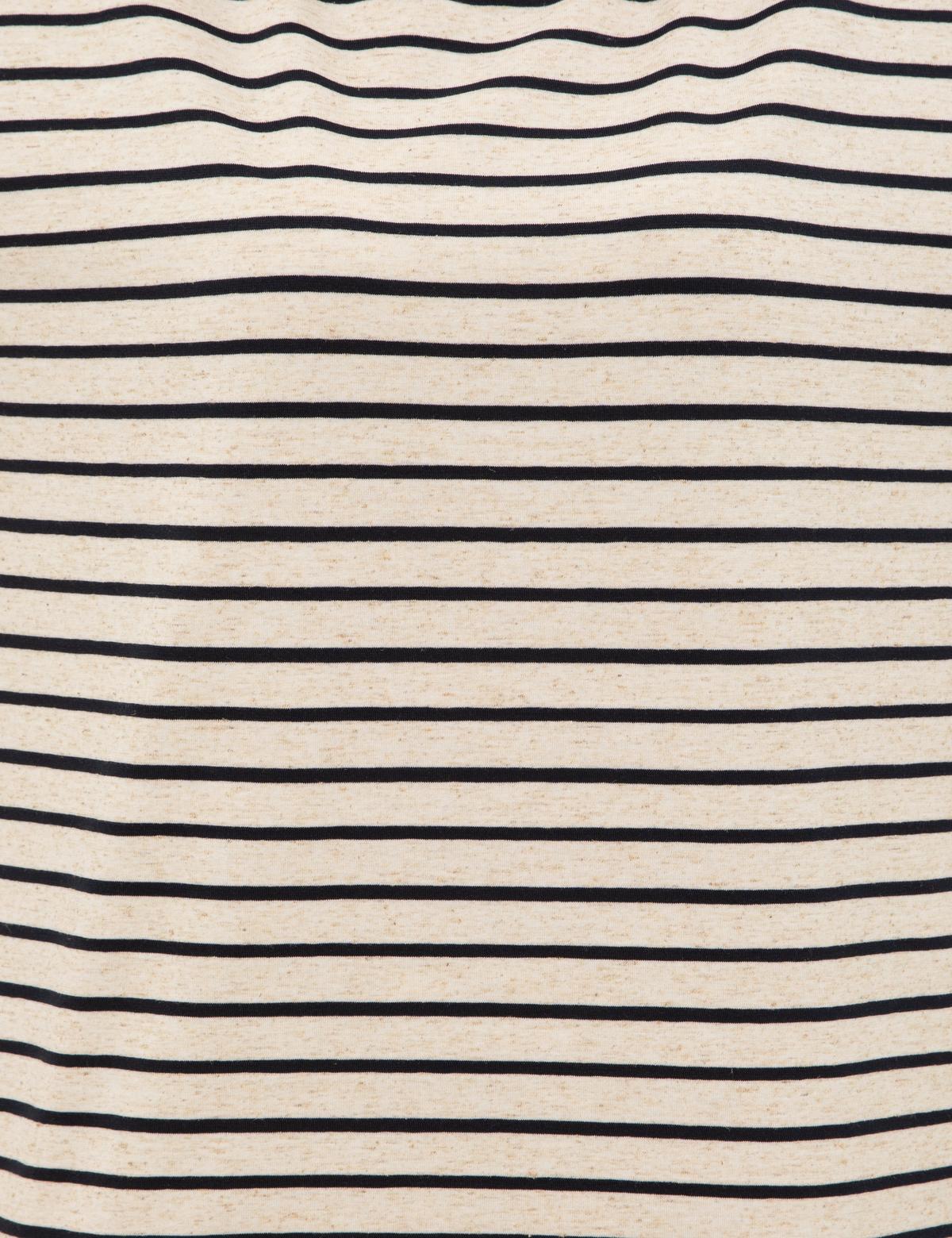 Krem Crop Top Tişört - 50246284003