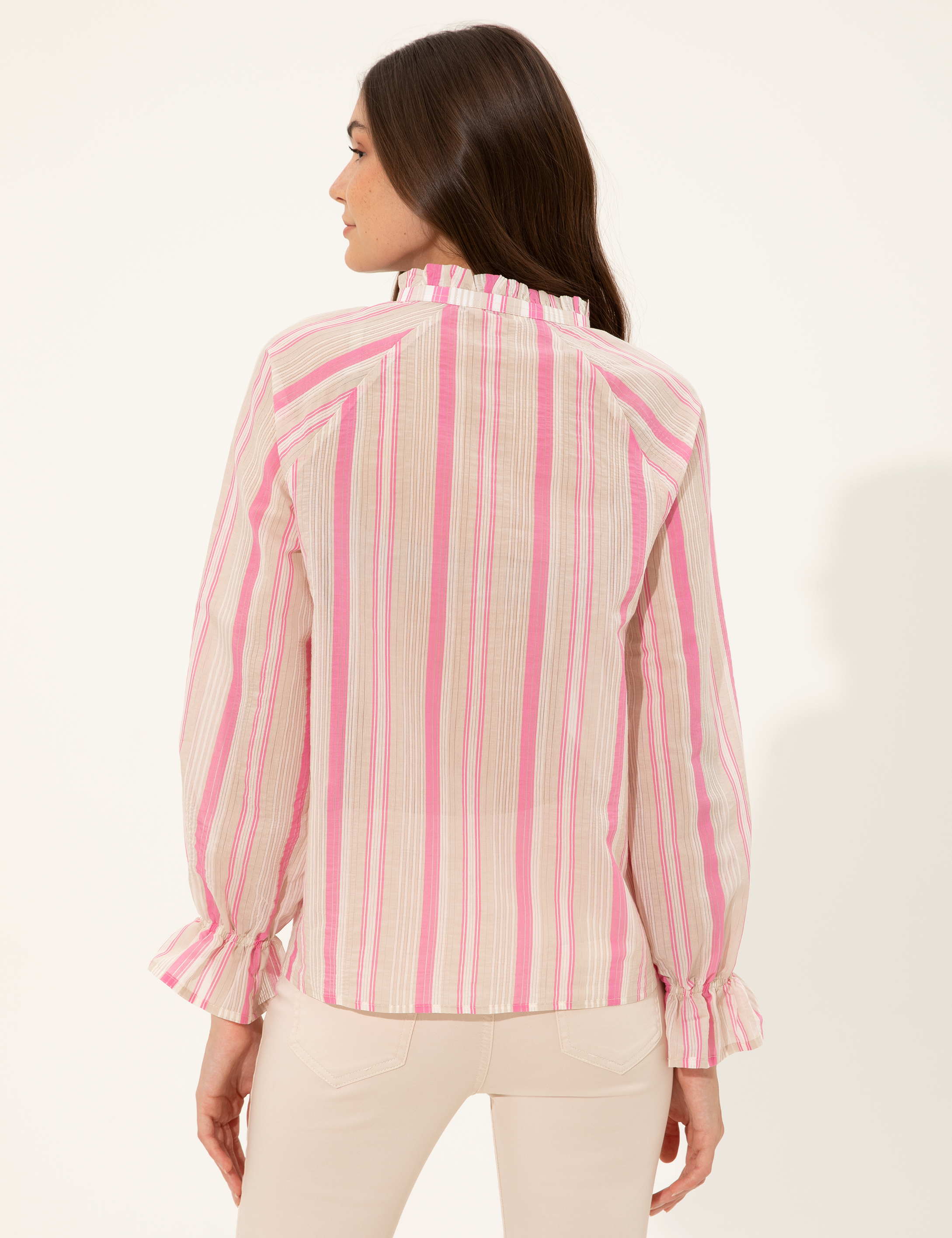 Fuşya Regular Fit Bluz - Image 5