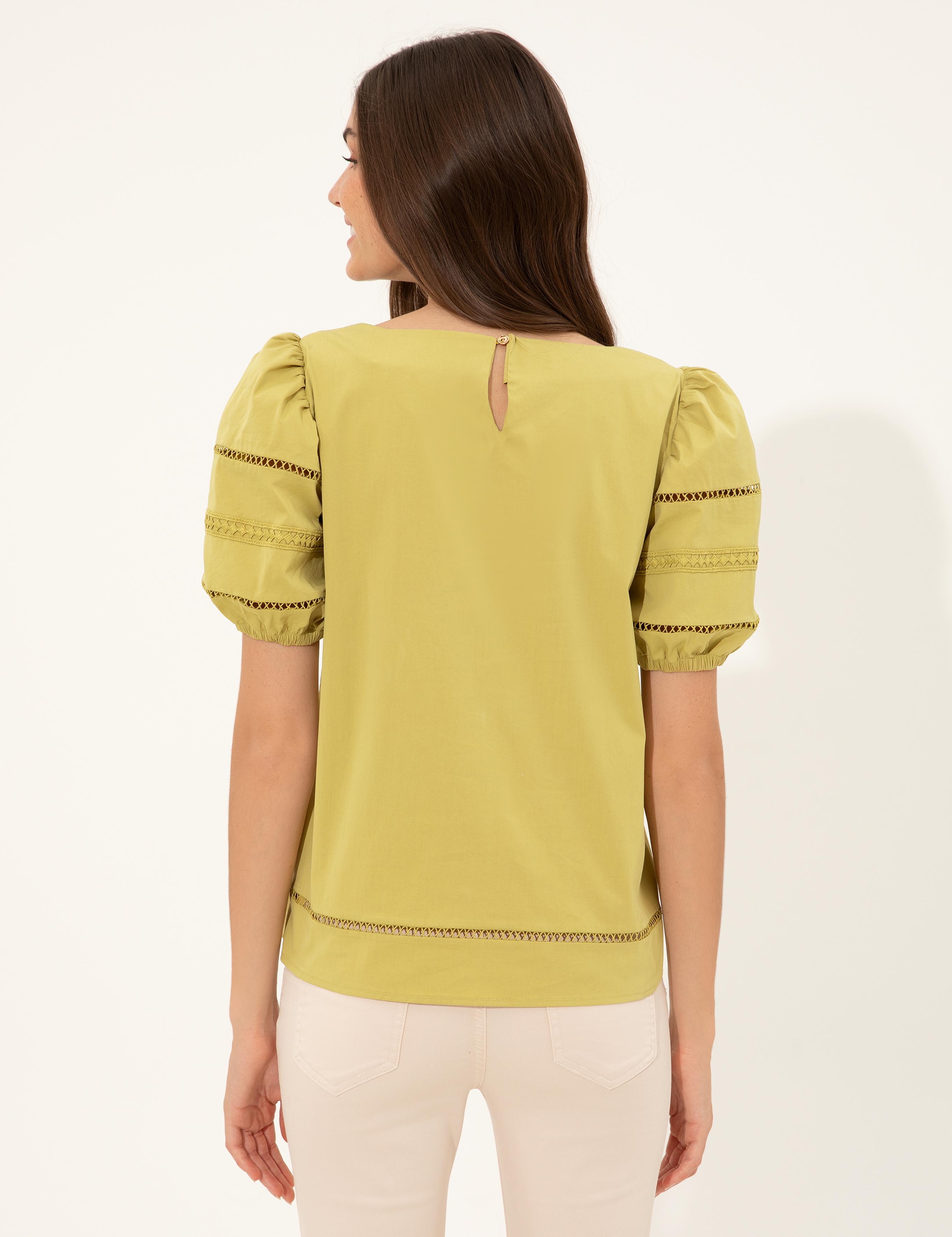 Yeşil Balon Kol Bluz