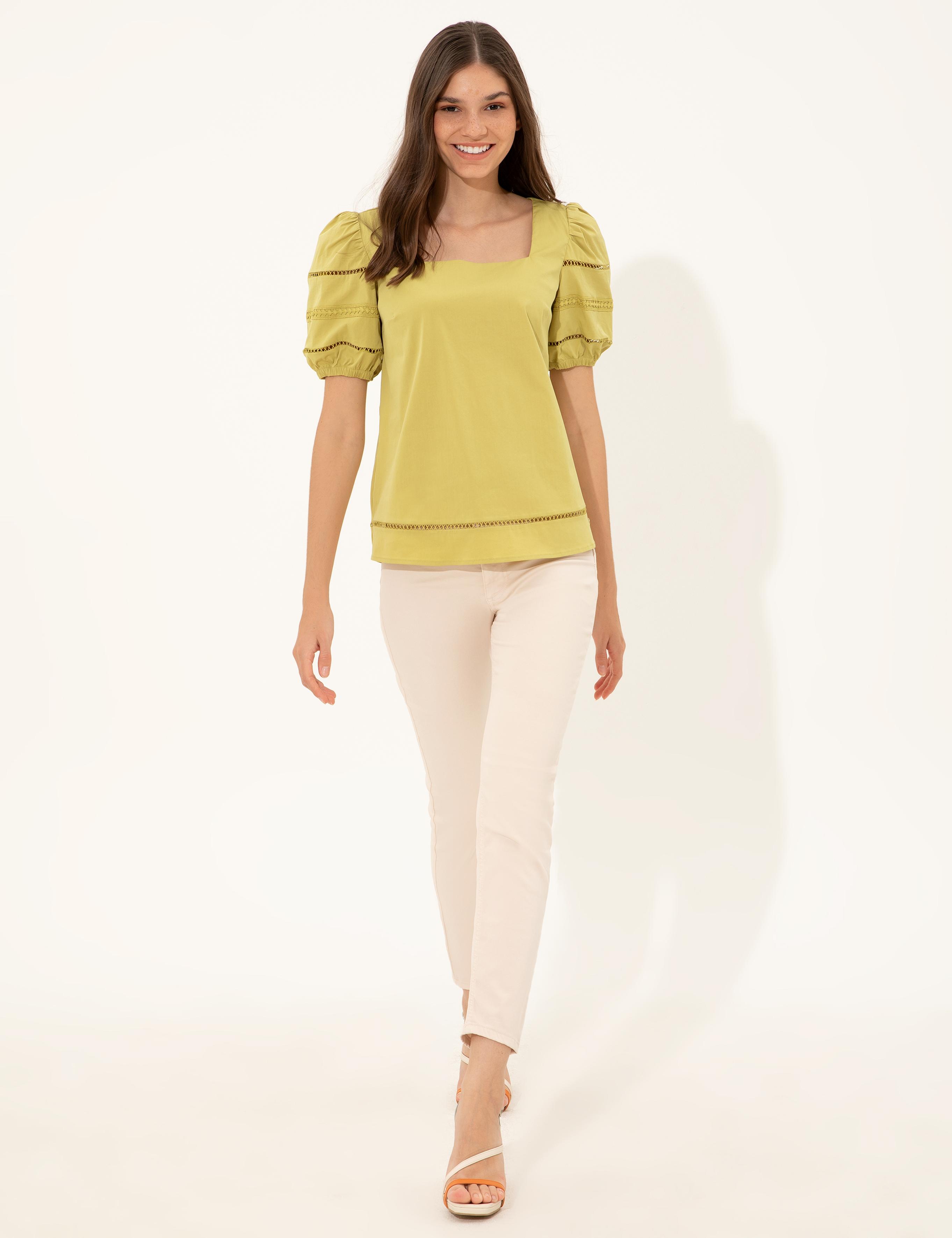 Yeşil Balon Kol Bluz