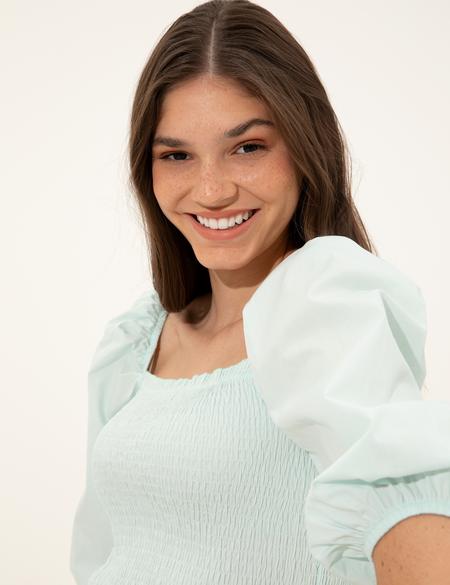 Mavi Balon Kol Bluz - 50252152001