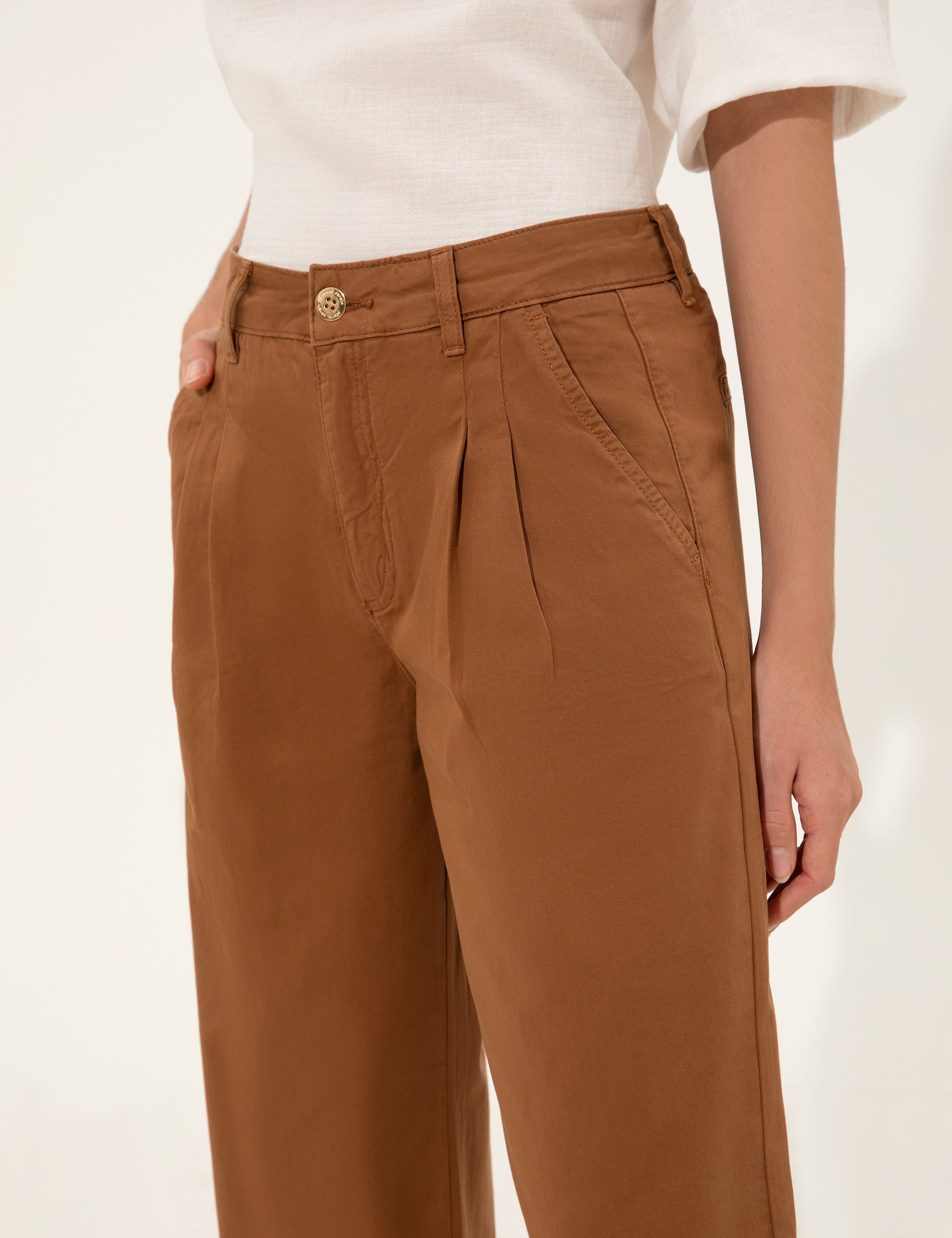 Taba Flare Cropped Pantolon - Image 6
