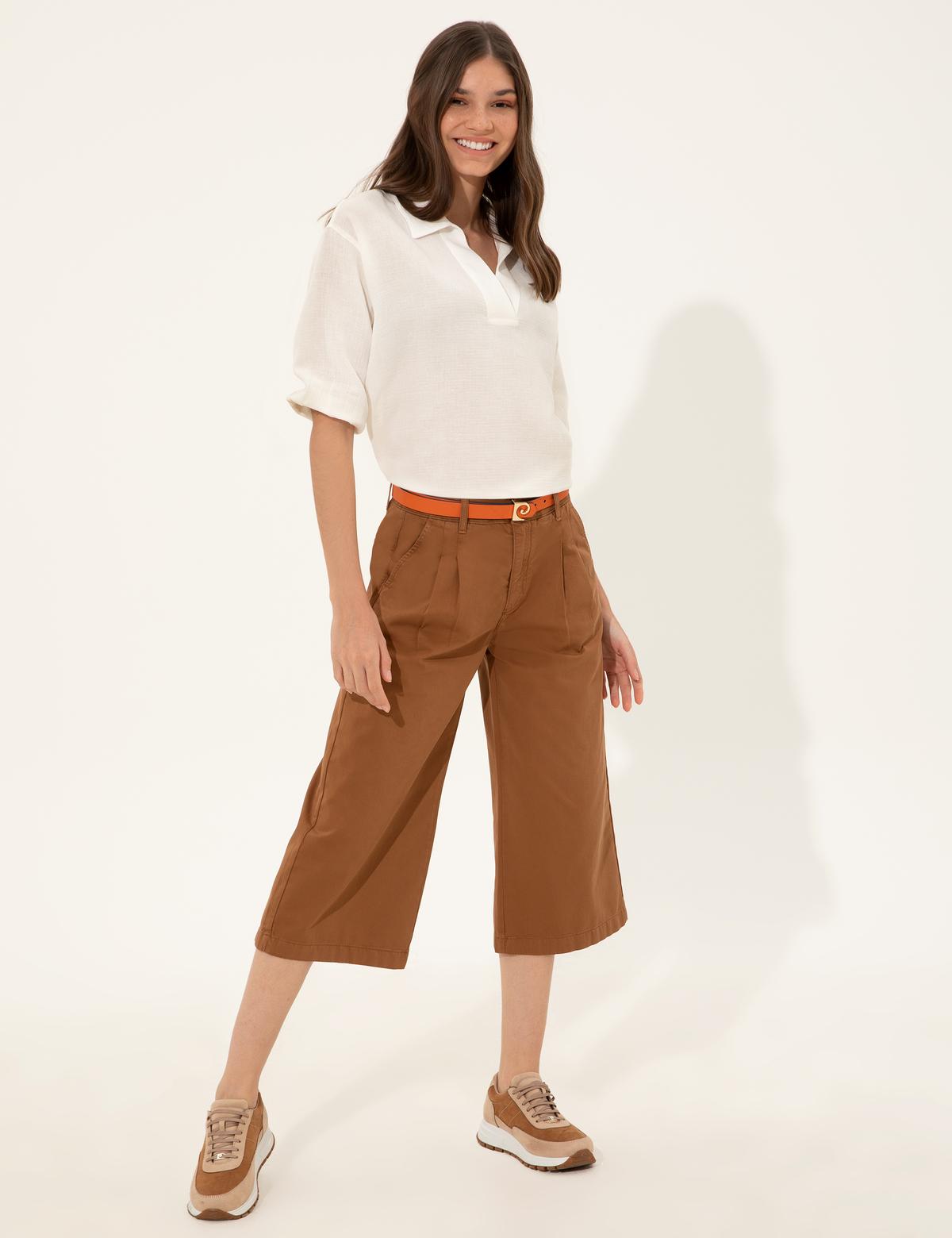 Taba Flare Cropped Pantolon - 50246687003