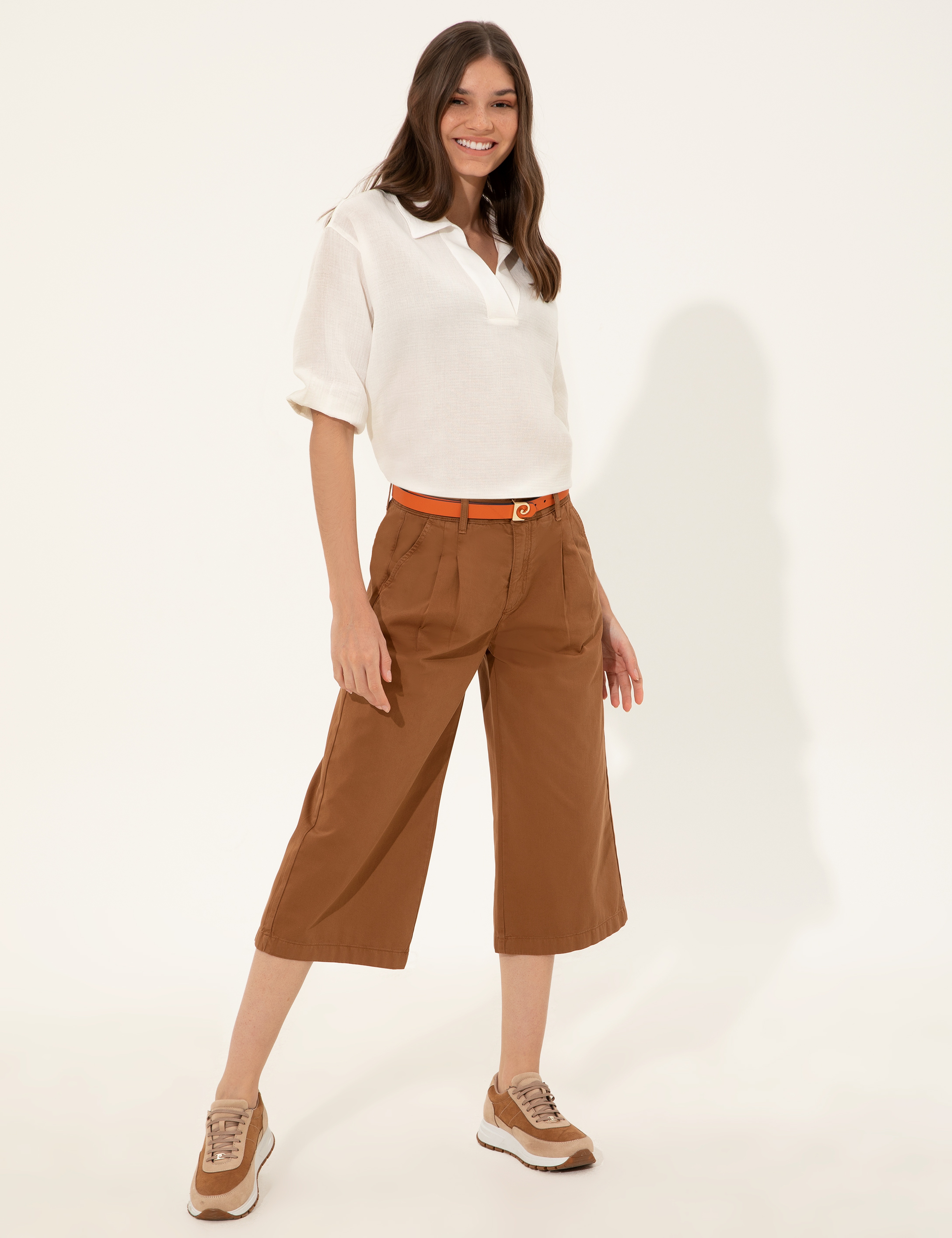 Taba Flare Cropped Pantolon - Image 3