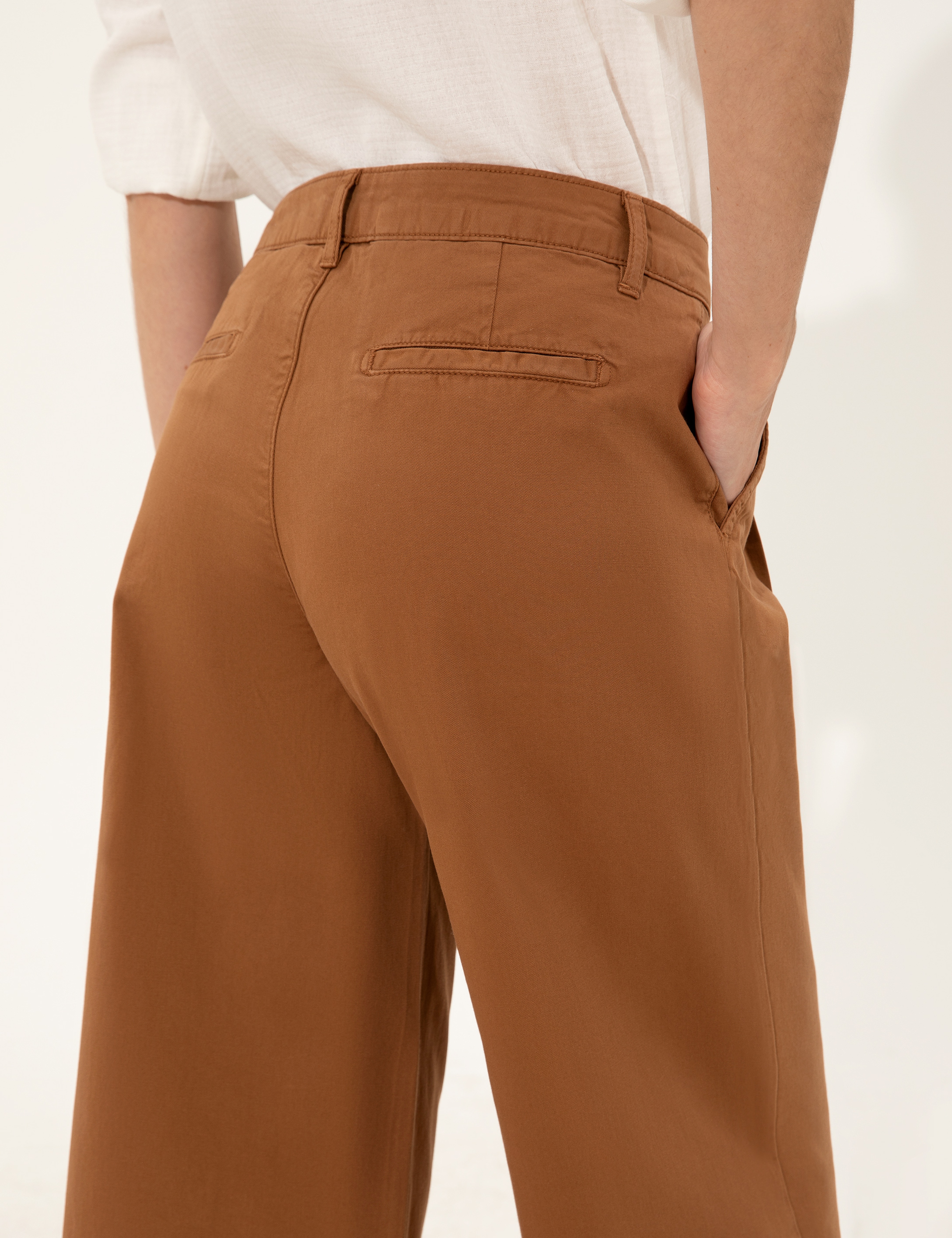 Taba Flare Cropped Pantolon - Image 7