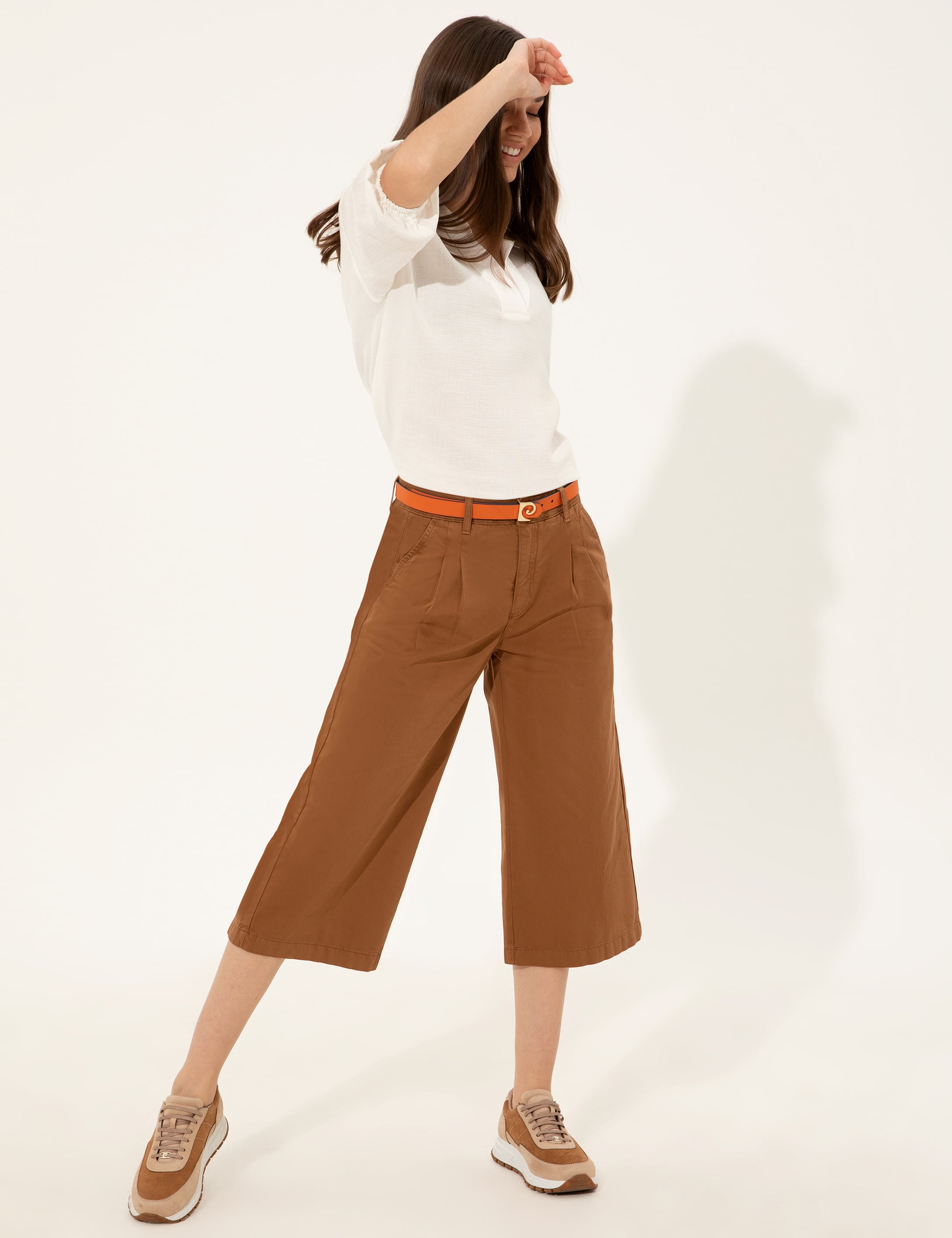 Taba Flare Cropped Pantolon - Image 1