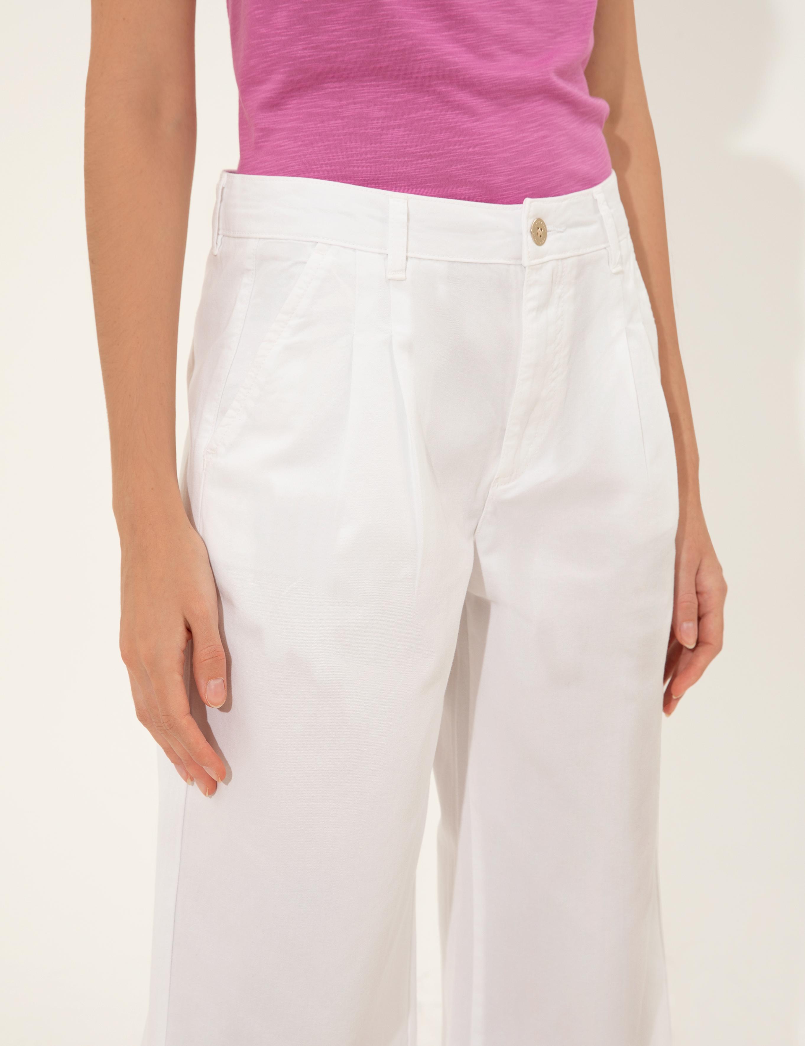 Beyaz  Flare Cropped Pantolon