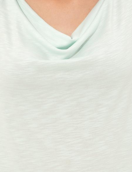 Açık Mavi Slim Fit Kolsuz Tişört - 50246191027