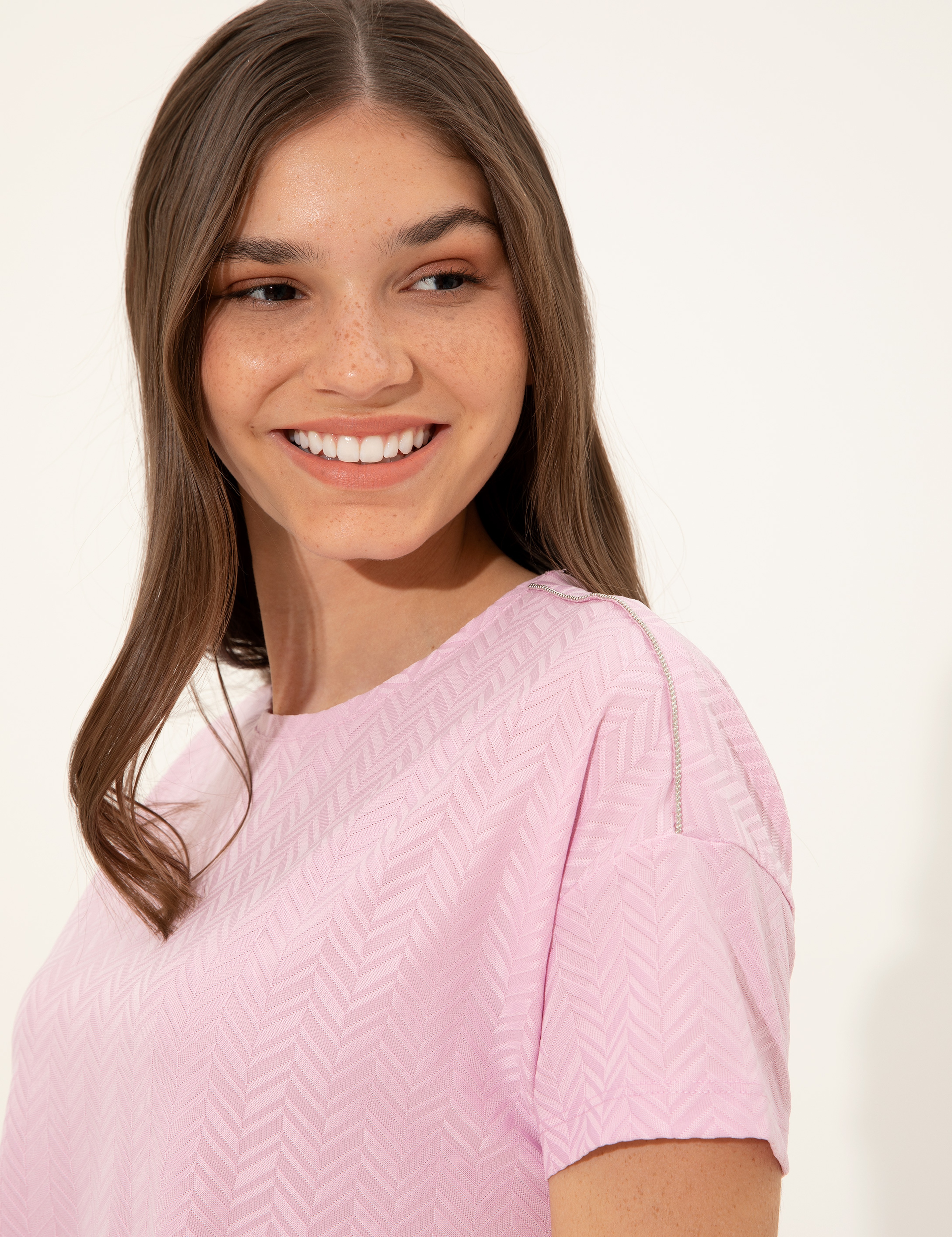 Lila Crop Top Tişört - Image 2