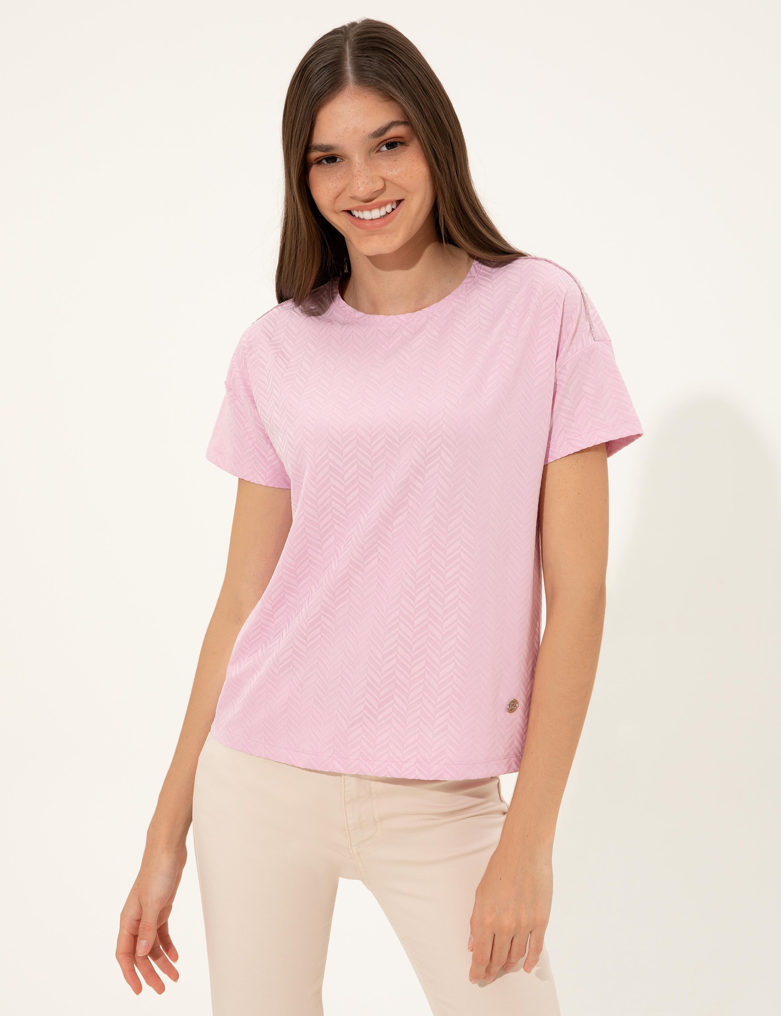 Lila Crop Top Tişört