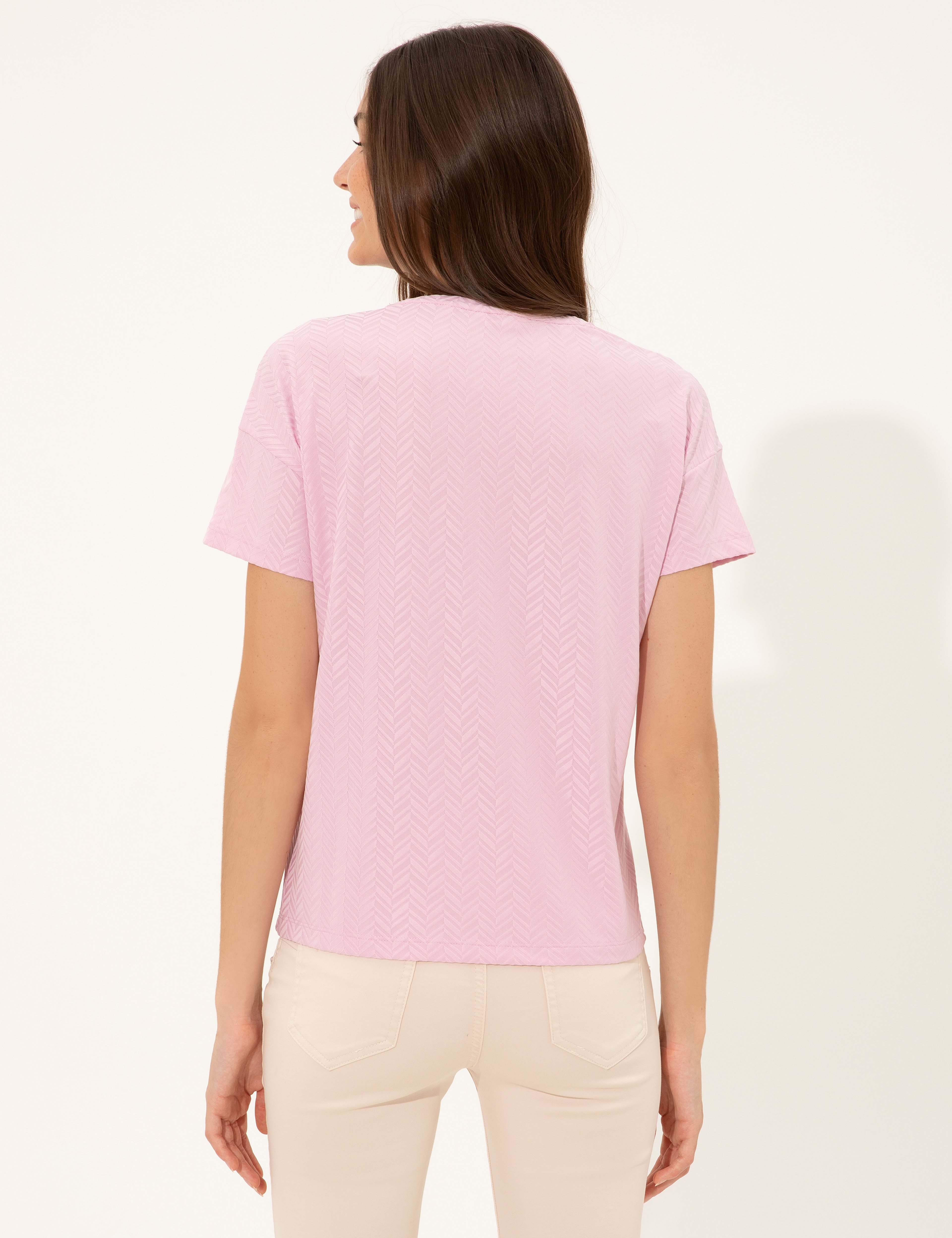 Lila Crop Top Tişört - Image 5