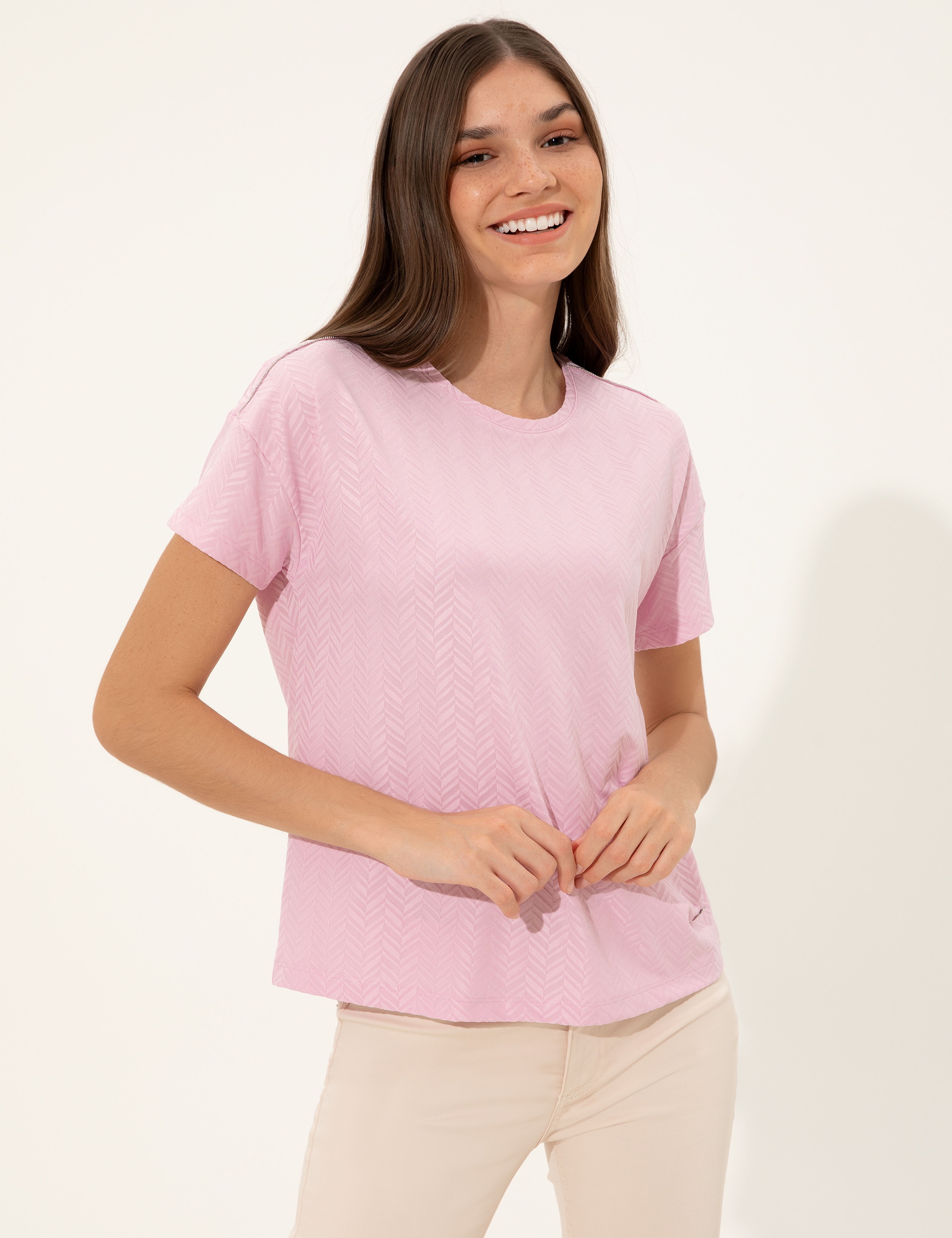 Lila Crop Top Tişört - Image 3