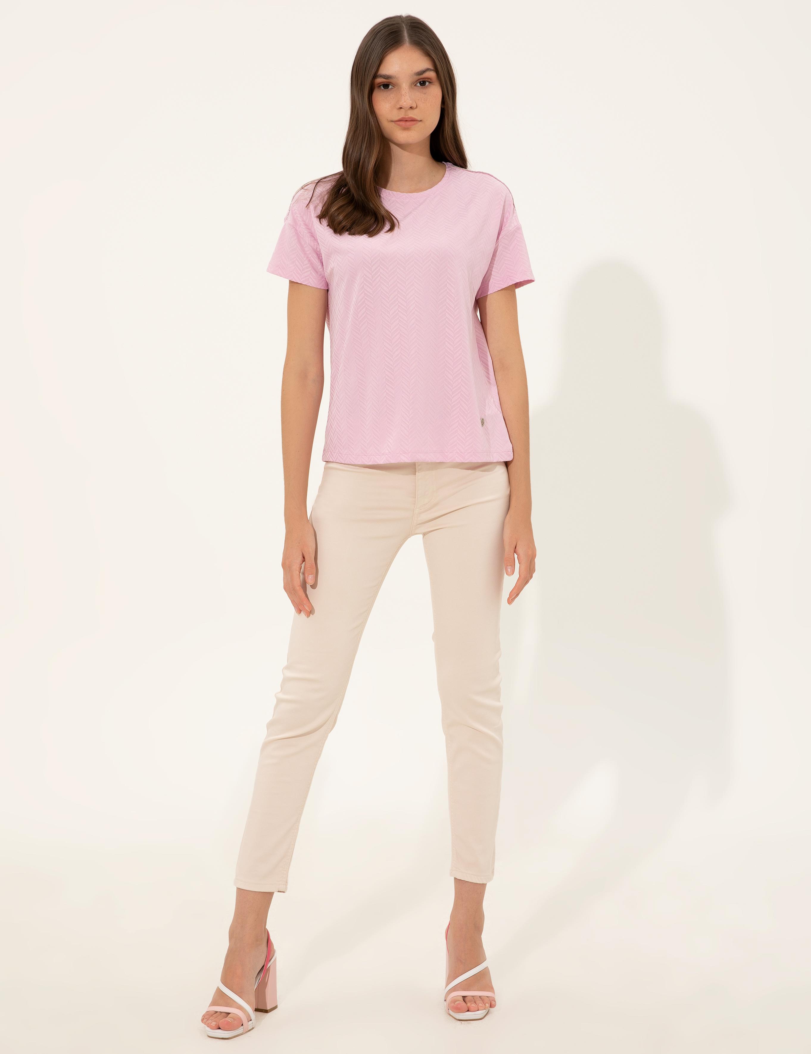 Lila Crop Top Tişört