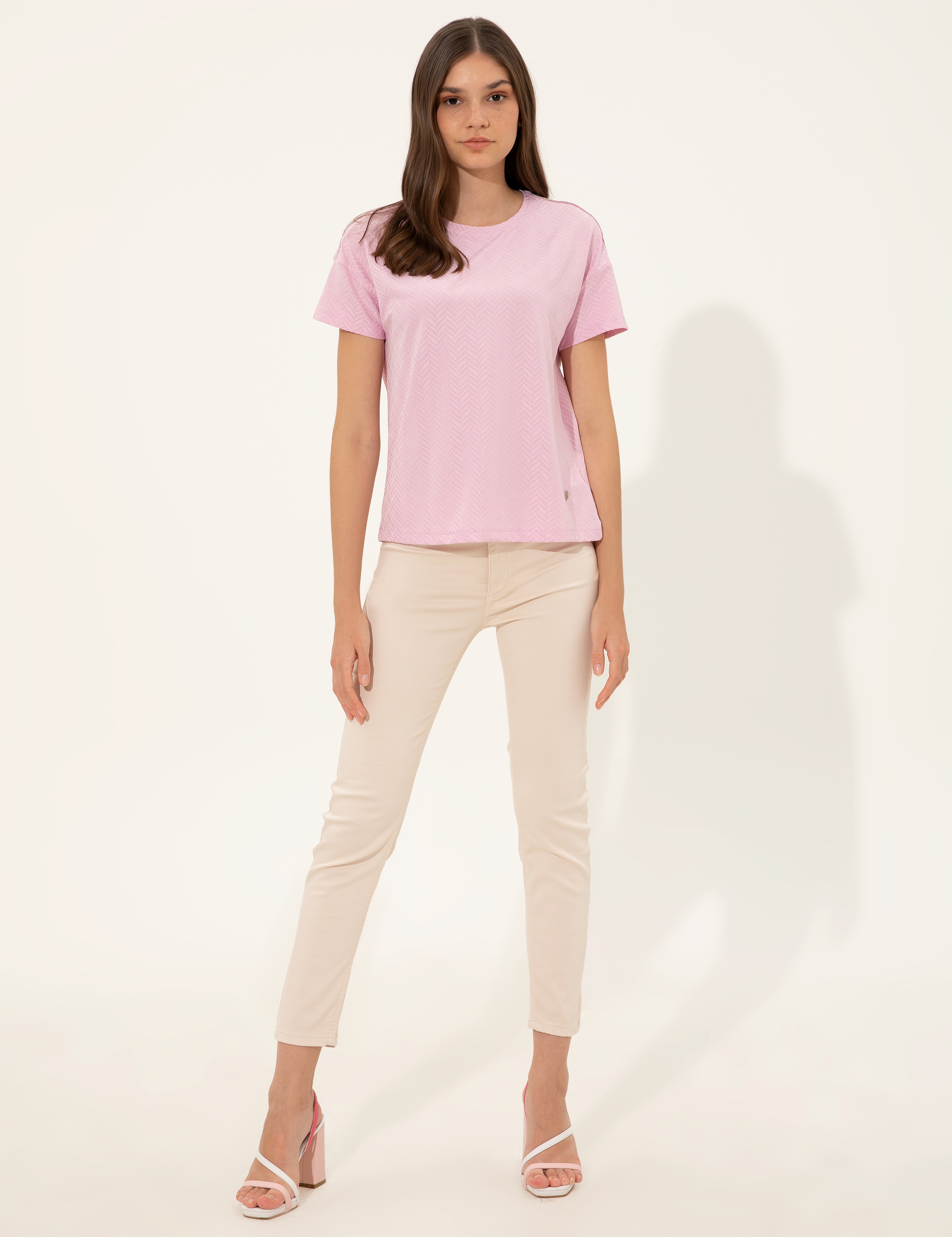 Lila Crop Top Tişört - Image 4