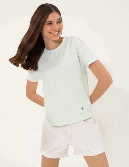 Aqua Crop Top Tişört - 50246083027