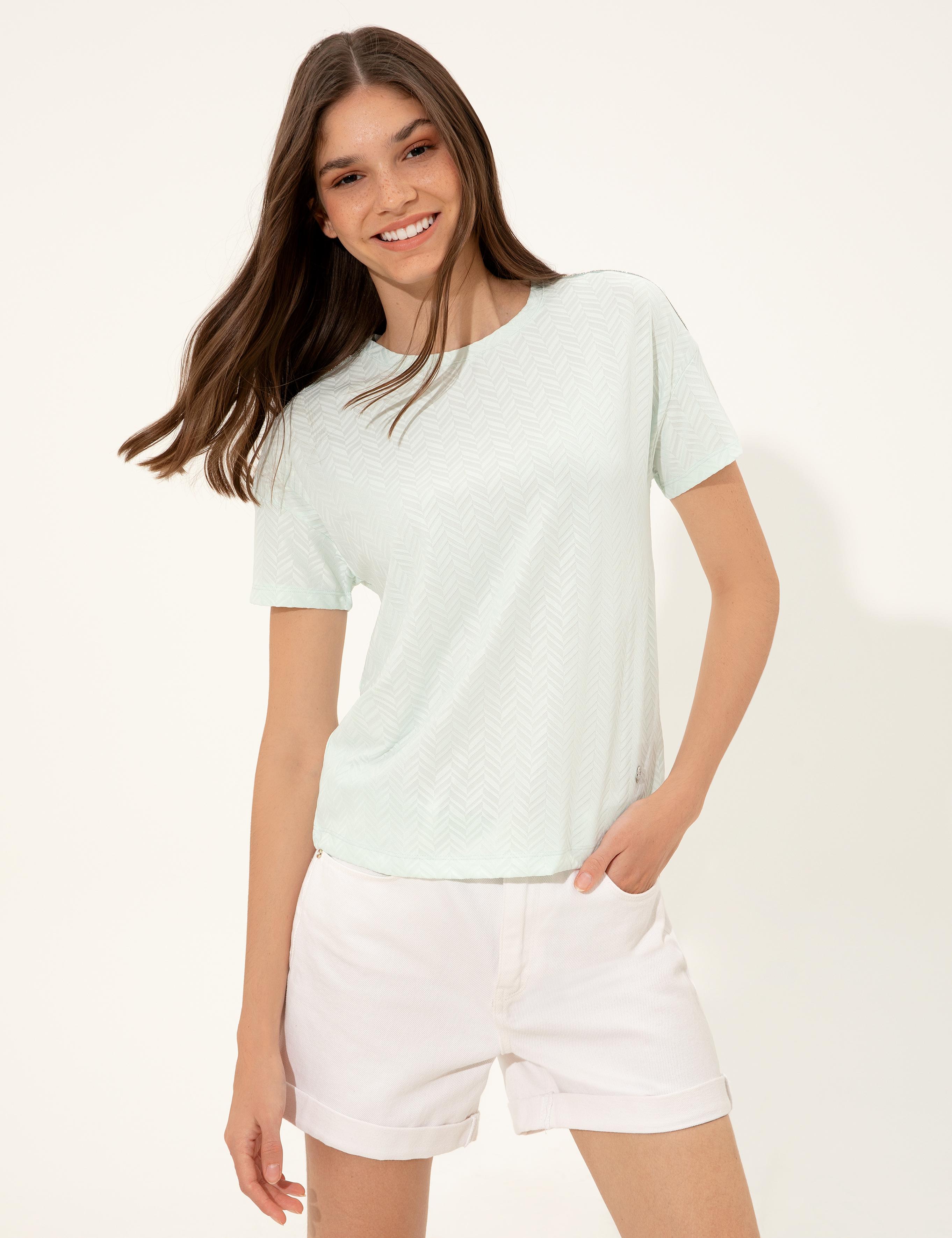 Aqua Crop Top Tişört