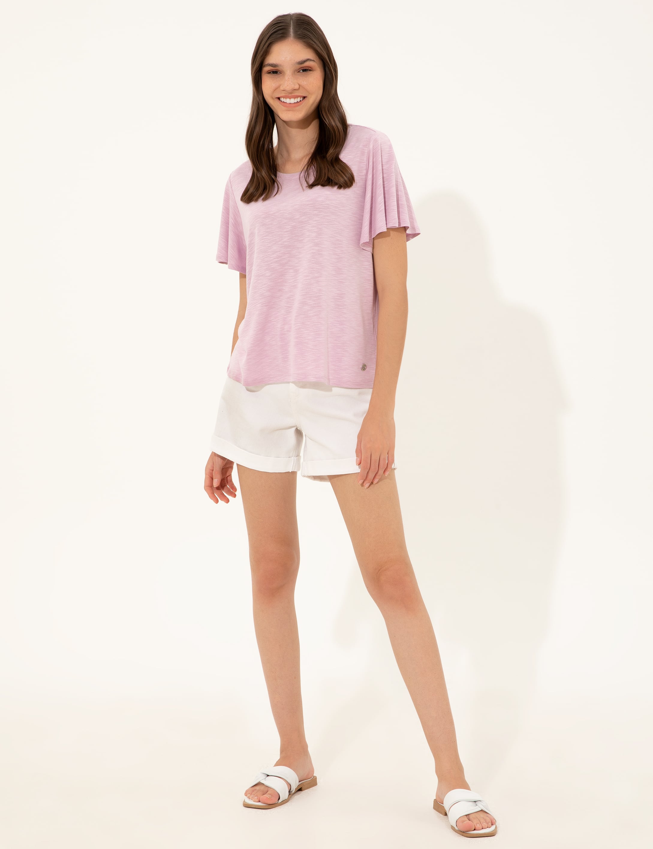 Lila Regular Fit Tişört - Image 4