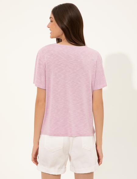 Lila Regular Fit Tişört - 50246292035