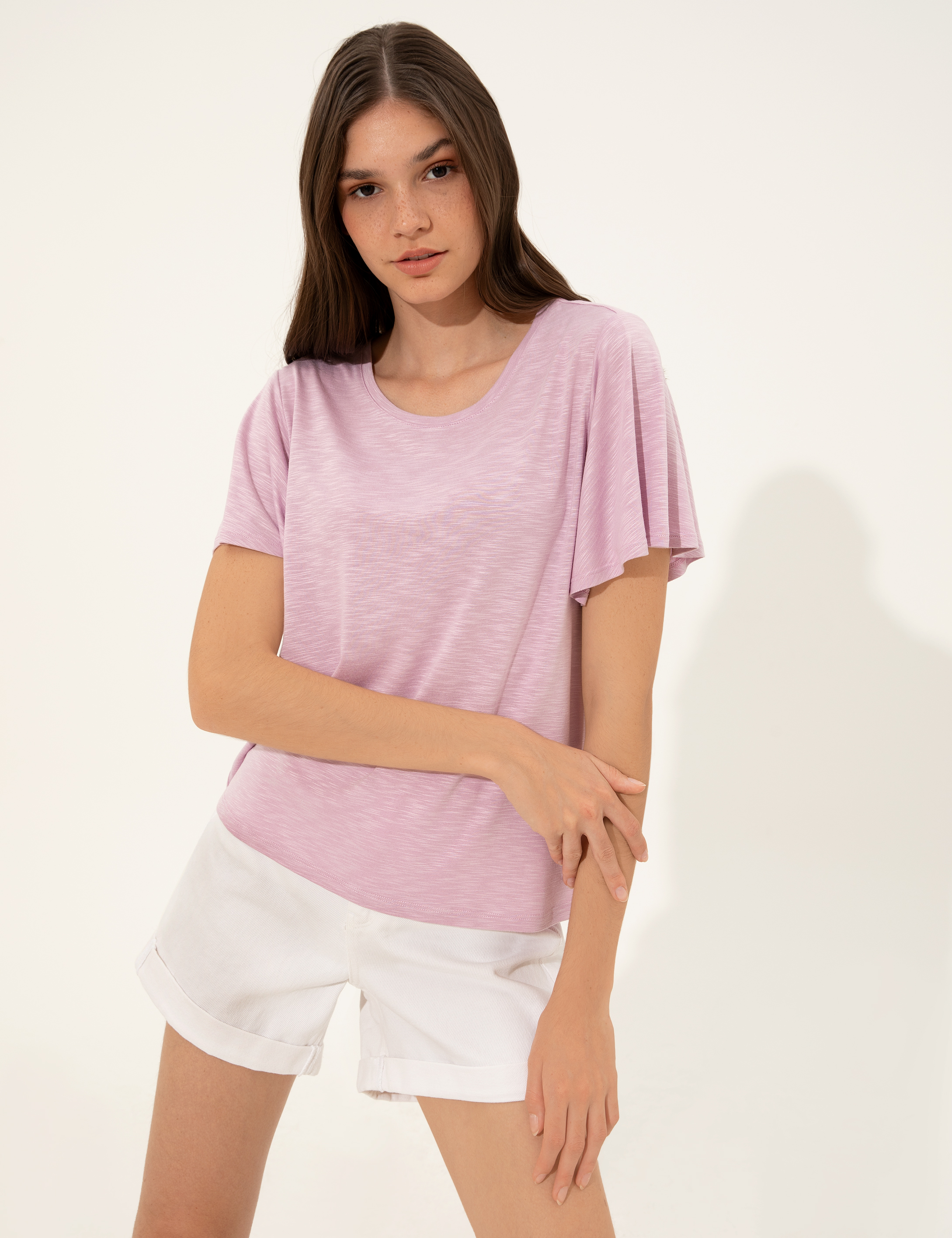 Lila Regular Fit Tişört - Image 3