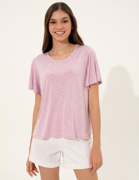 Lila Regular Fit Tişört - 50246292035