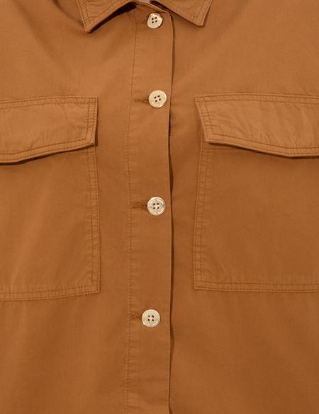 Taba Crop Top Uzun Kollu Gömlek - 50246674003