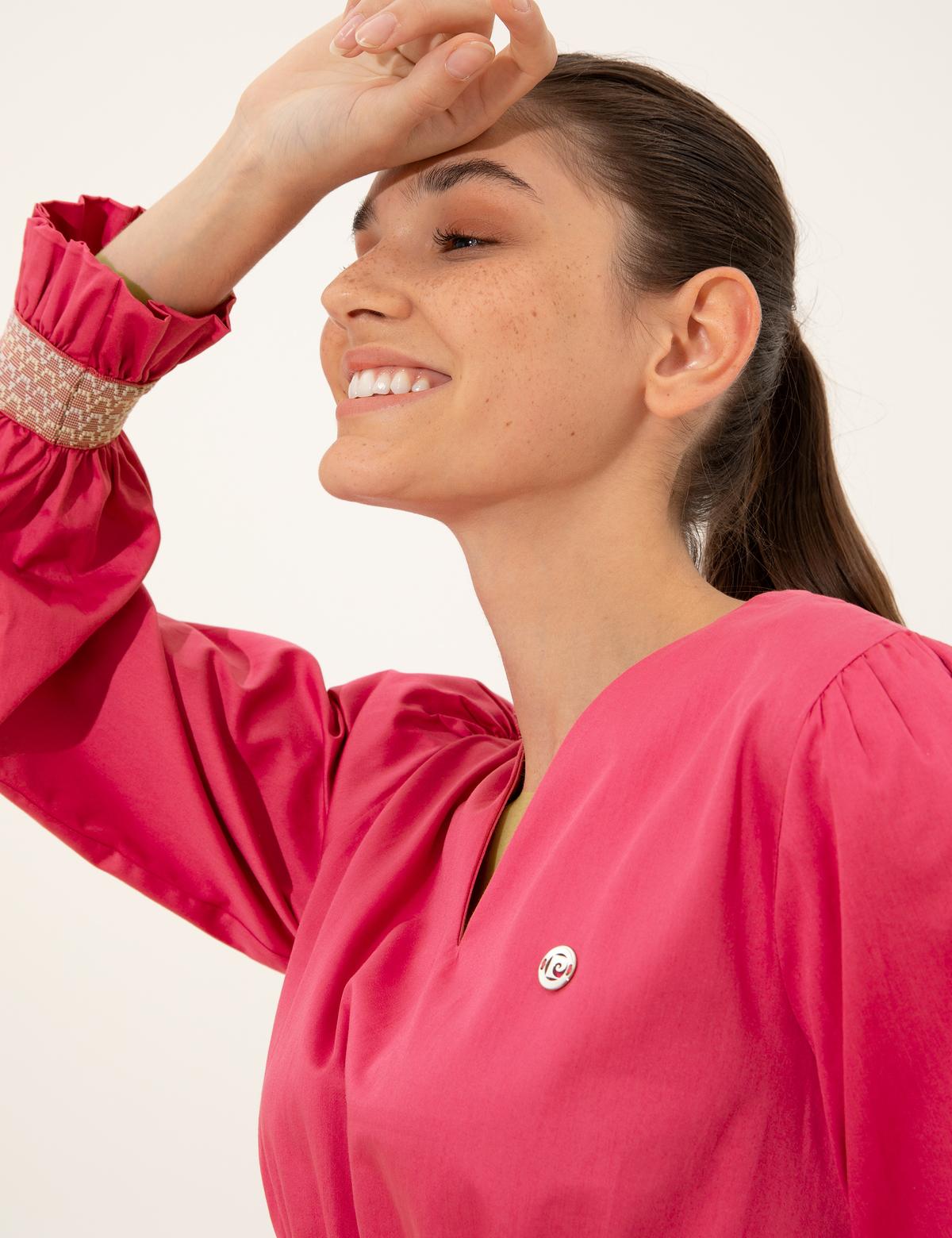 Fuşya Dokuma Elbise - 50246187005