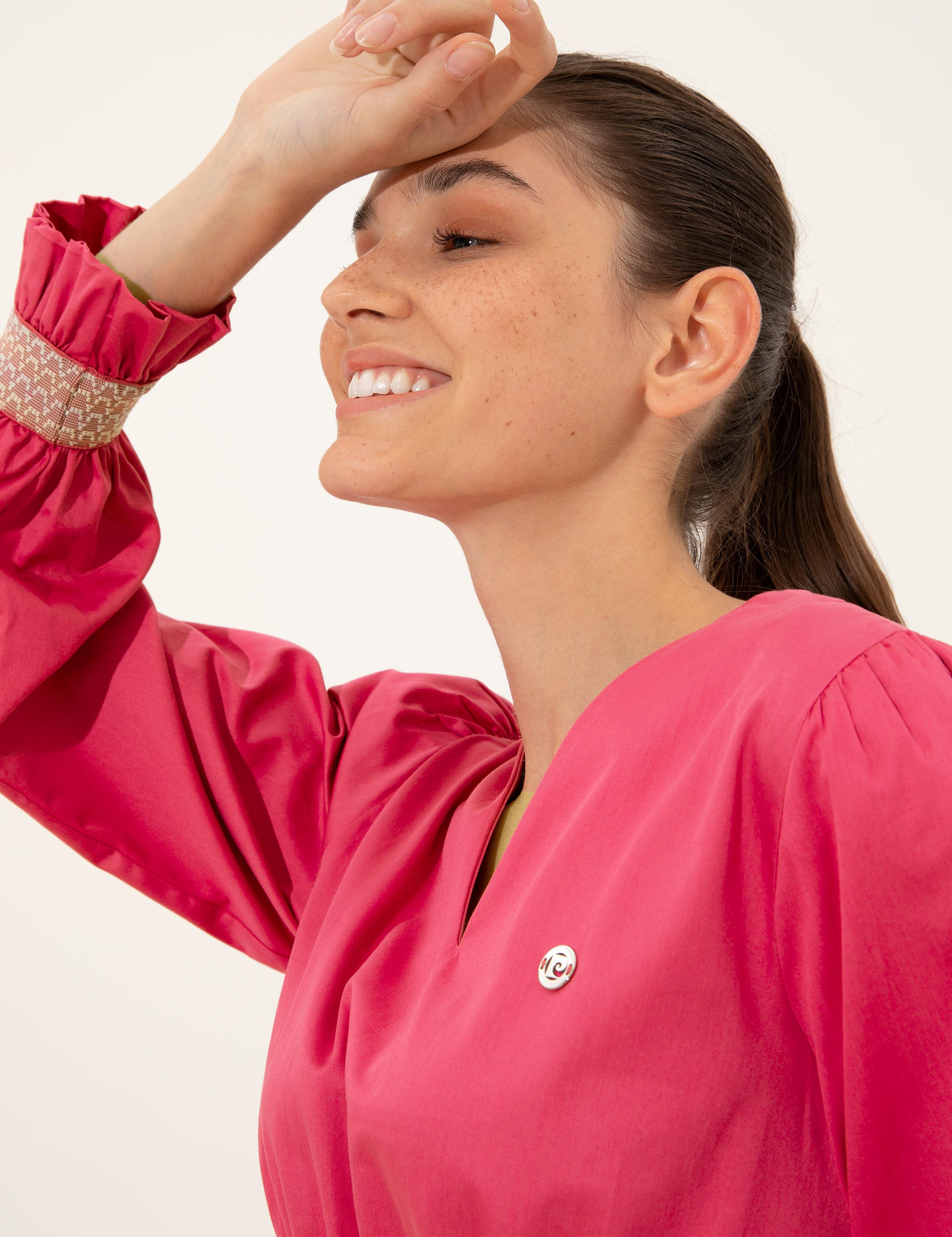 Fuşya Dokuma Elbise