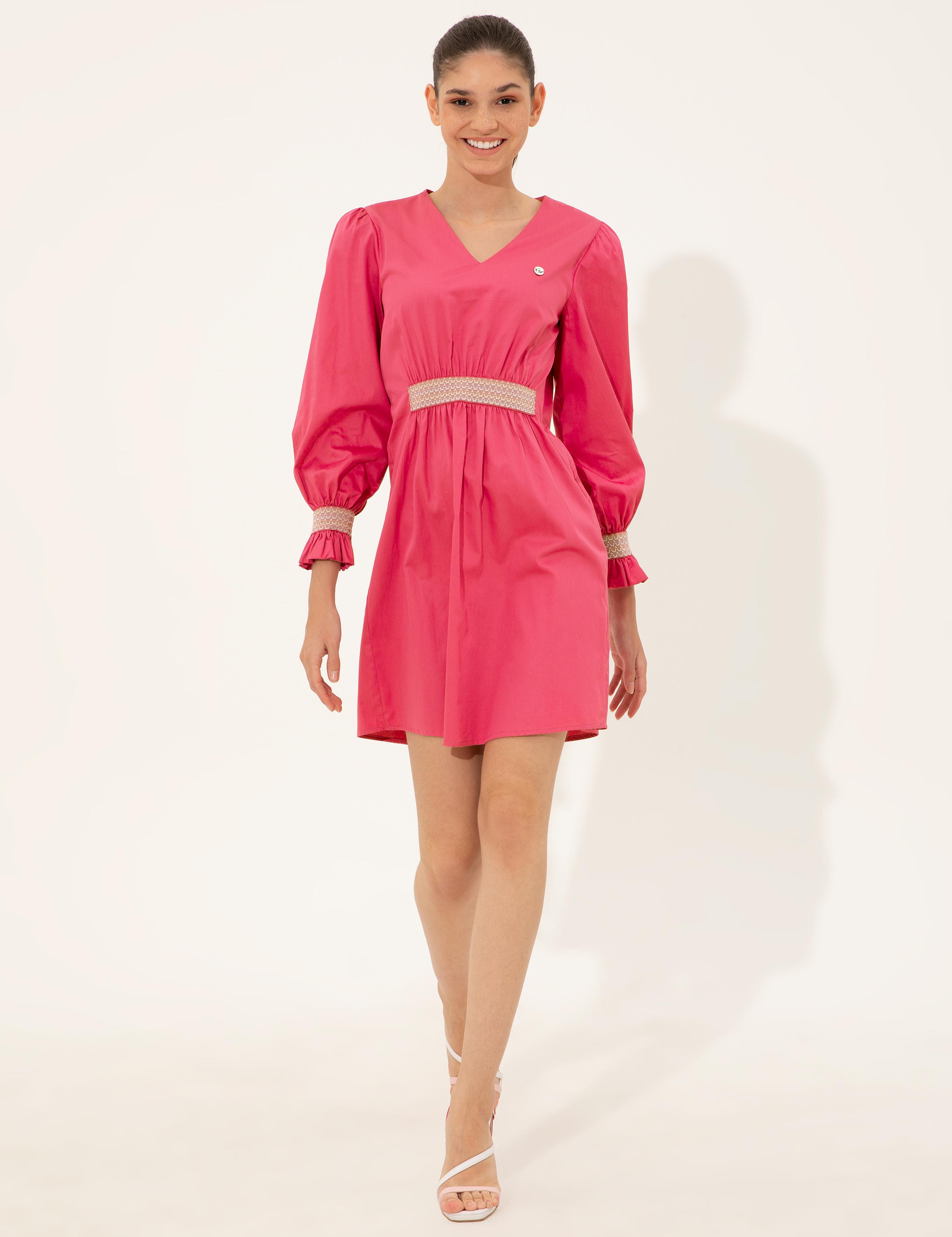 Fuşya Dokuma Elbise